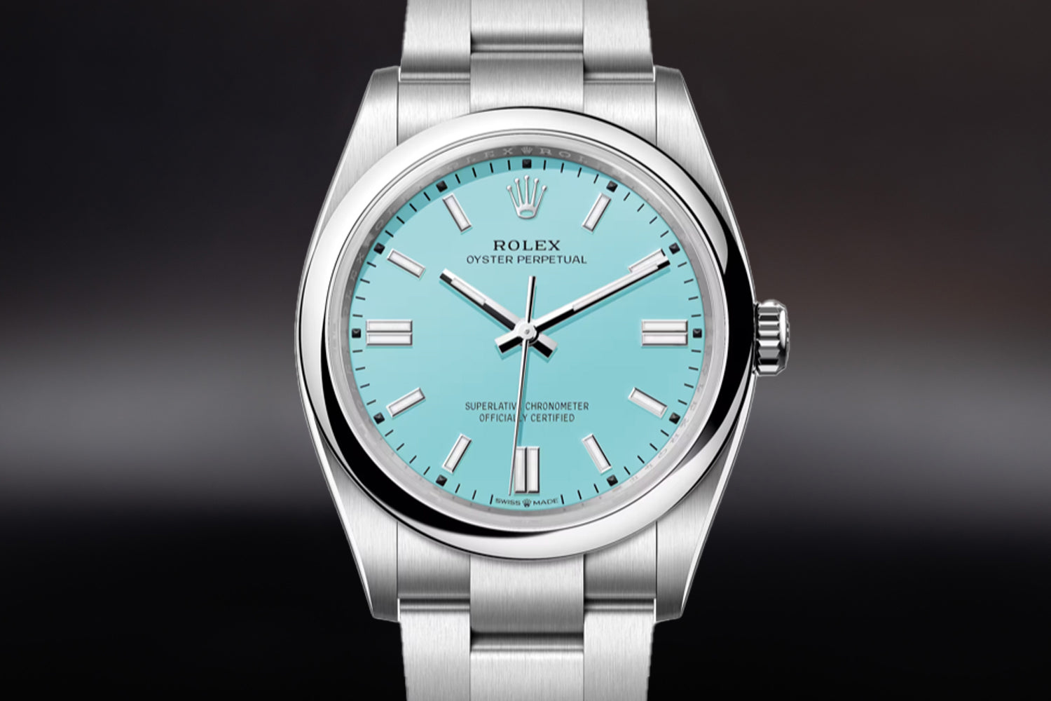 Rolex Oyster Perpetual 41 "Tiffany" Turquoise Blue Dial 124300