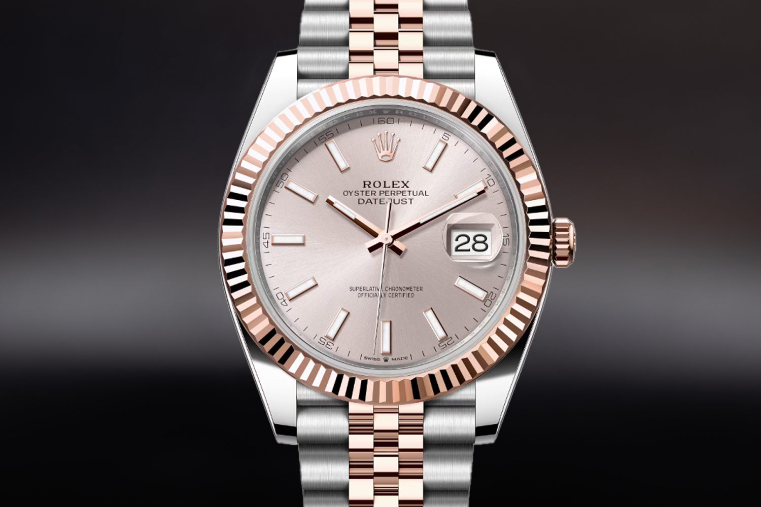 Rolex Datejust 41 Two Tone Everose Rolesor Sundust Dial 126331