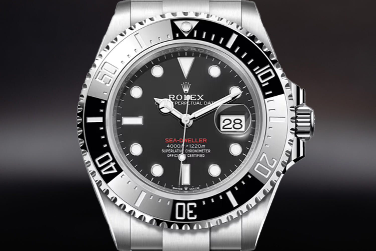 Rolex Sea-Dweller Red Letter stainless steel with black ceramic bezel 126600