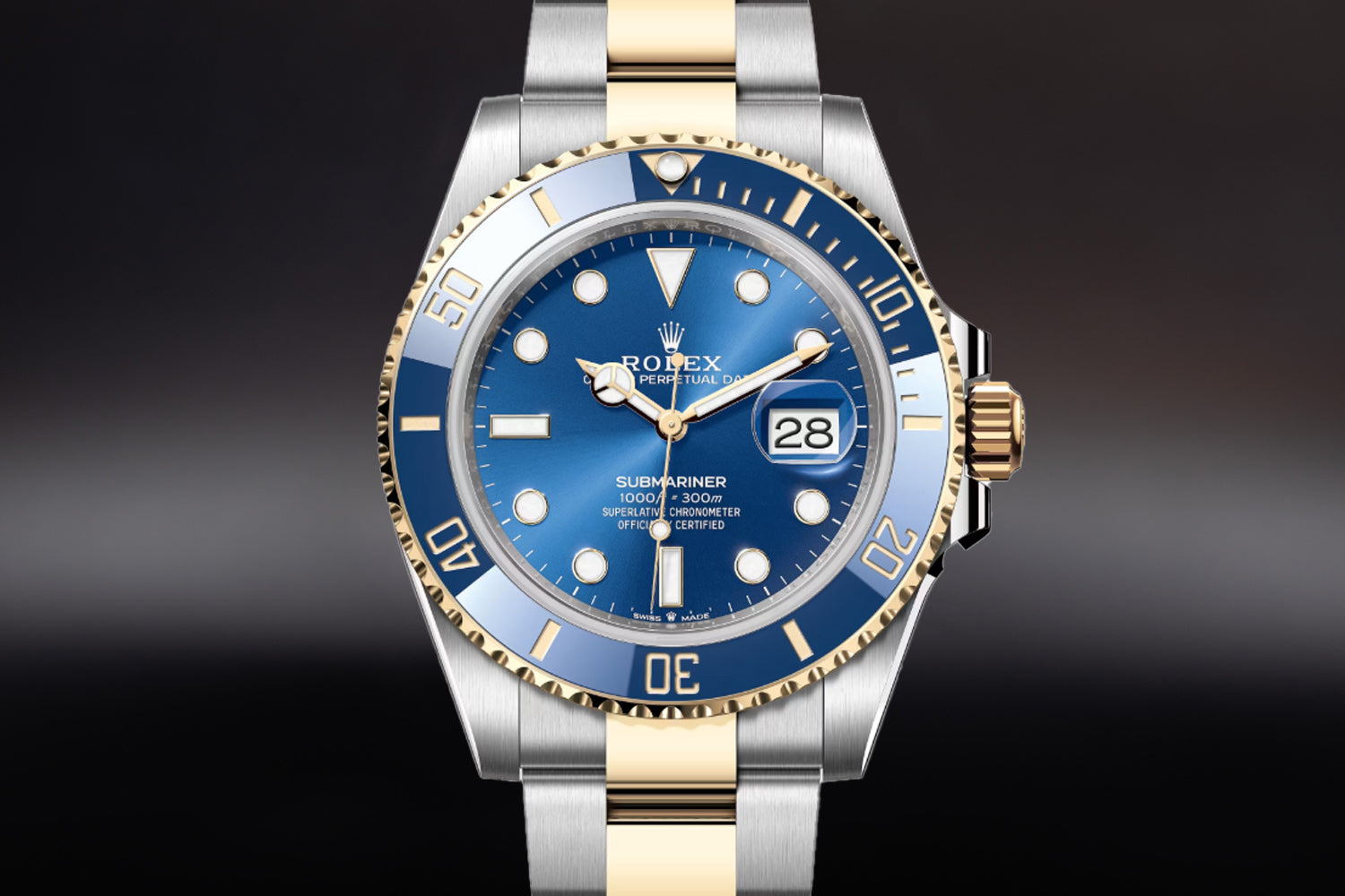 Rolex Submariner Date Two Tone stainless steel and Yellow Gold Rolesor Blue Dial blue bezel "Bluesy" 126613LB