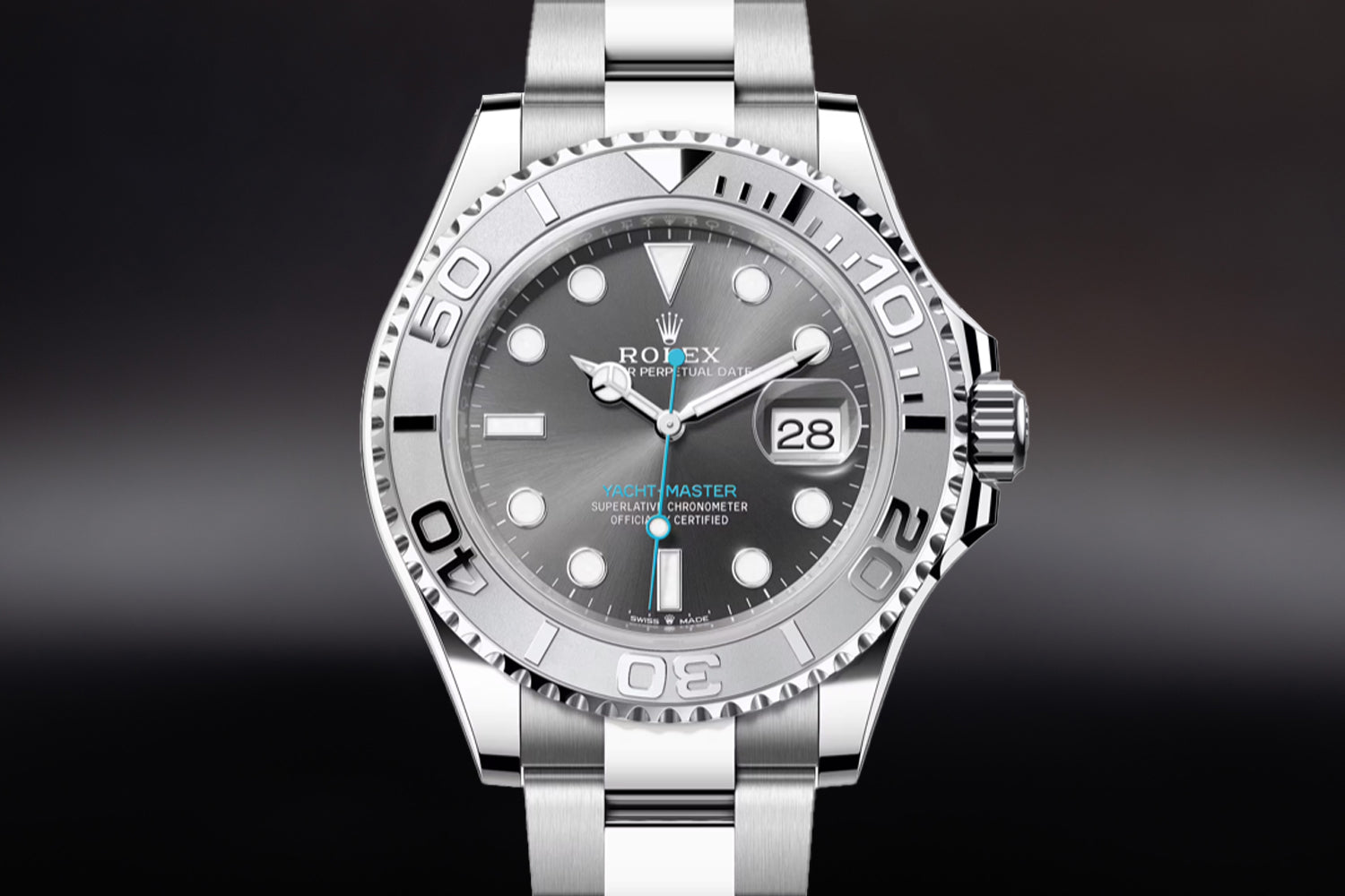 Rolex Yacht-Master 40 Platinum Rolesium Slate "Rhodium" Dial 126622