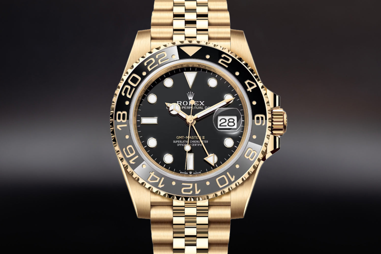 Rolex GMT-Master II Yellow Gold Black Dial "Gold Zombie" 126718GRNR