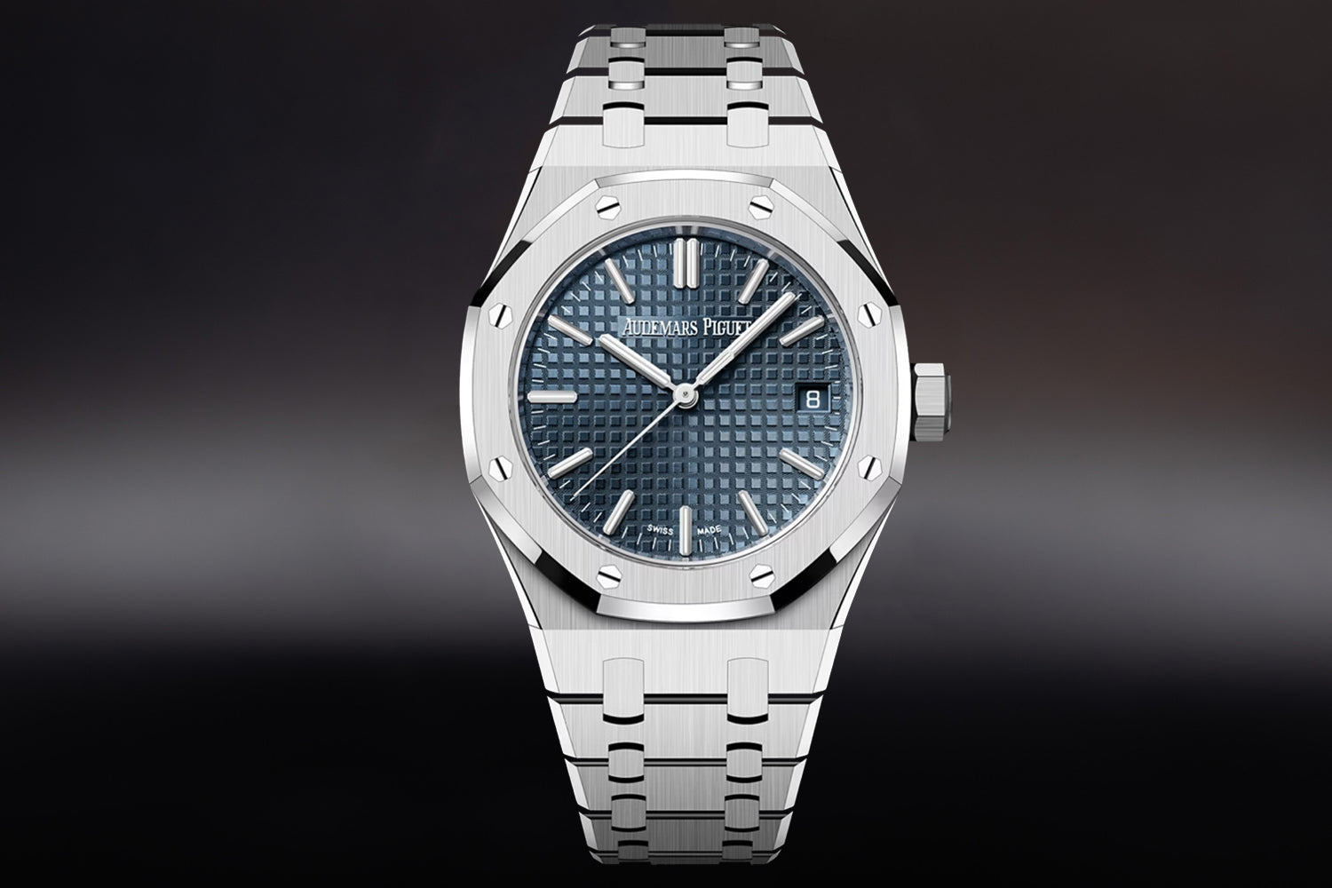 Audemars Piguet Royal Oak 15550ST Blue Dial stainless steel 15550ST.OO.1356ST.06 with integrated bracelet