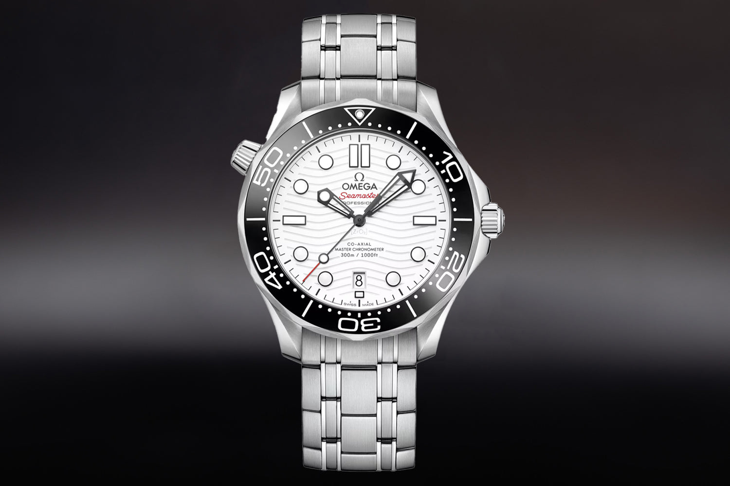 Omega Seamaster Diver 300M White Dial 210.30.42.20.04.001 with stainless steel bracelet