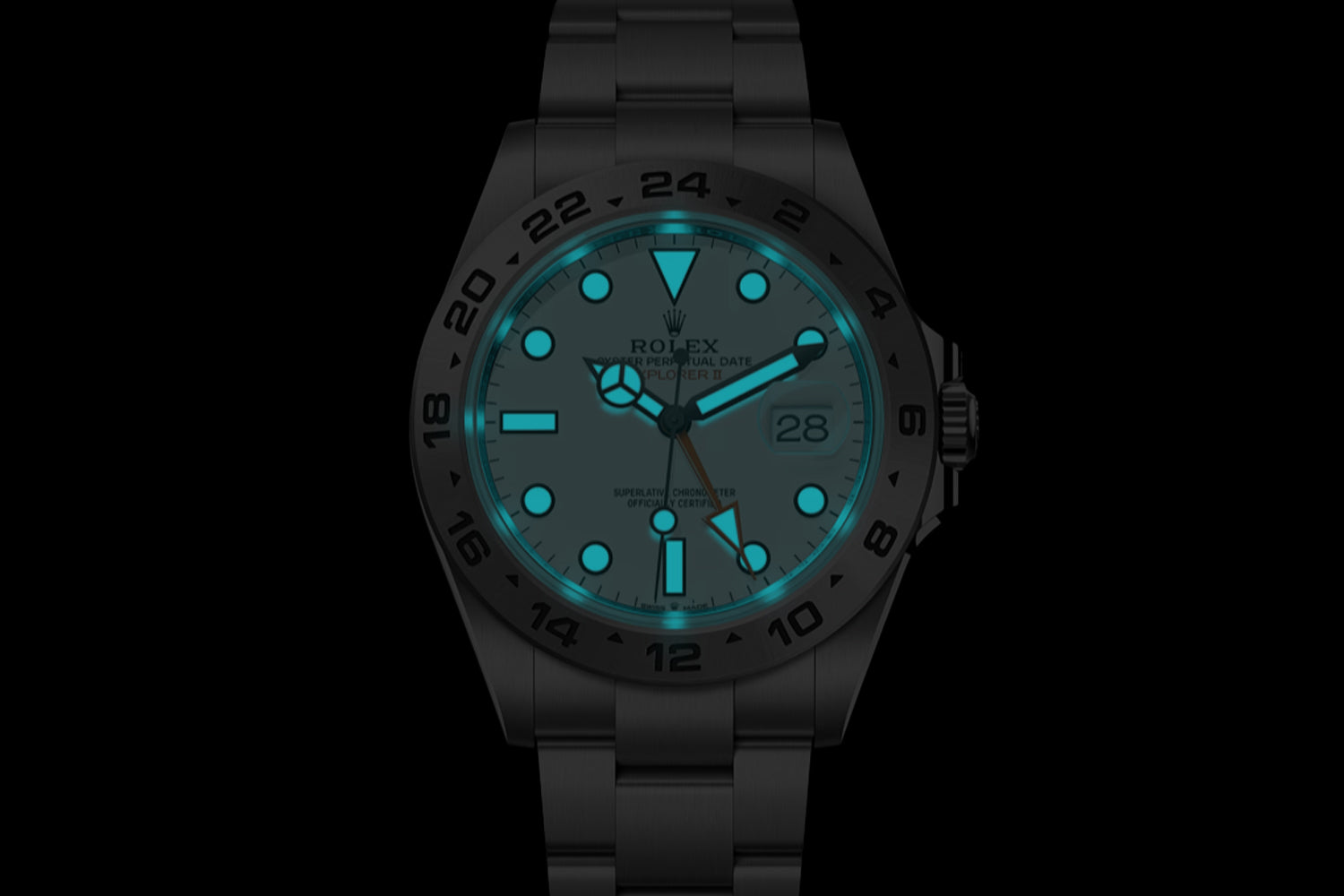 Rolex Explorer II stainless steel White Dial "Polar" 226570 lume