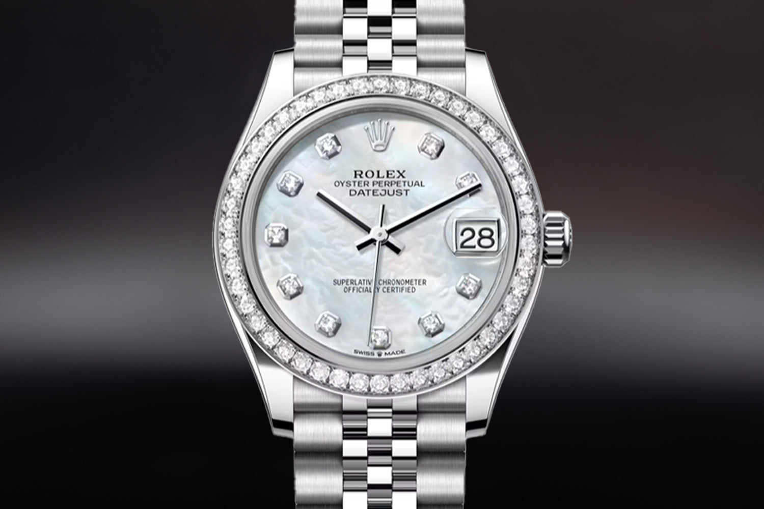 Rolex Datejust 31 Mother of Pearl (MOP) dial Diamond Set Dial and Brilliant Diamond Set Bezel 278384RBR