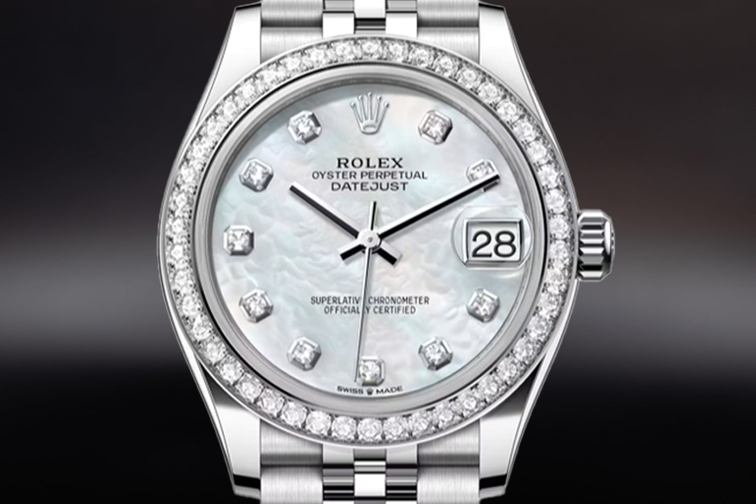 Rolex Datejust 31 Mother of Pearl (MOP) dial Diamond Set Dial and Brilliant Diamond Set Bezel 278384RBR