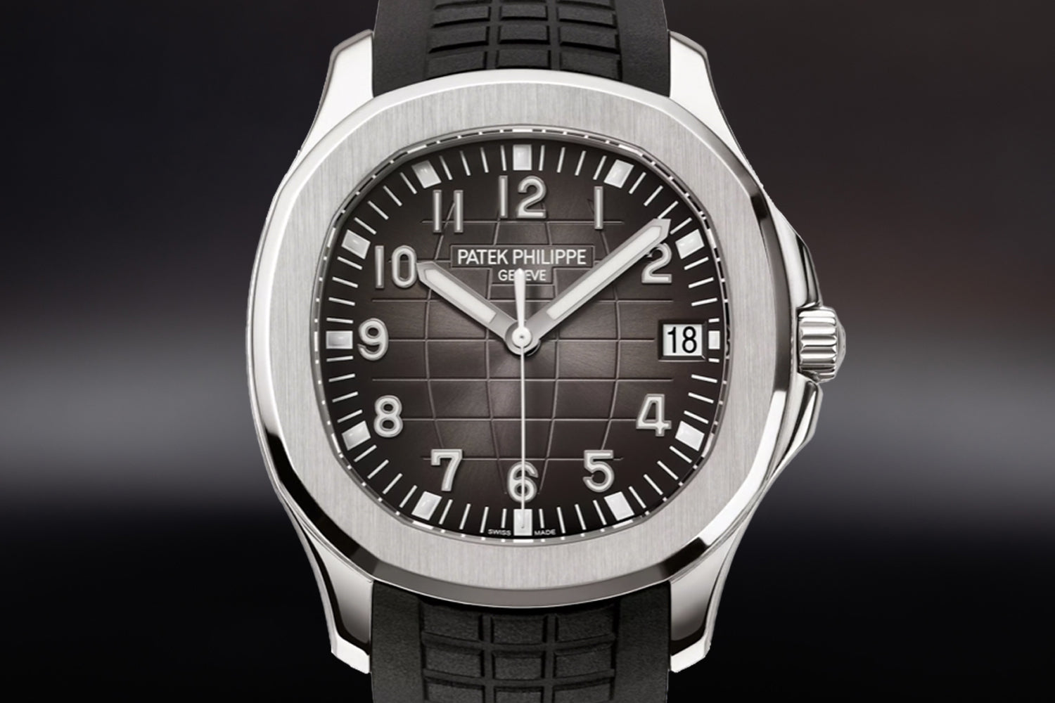 Patek Philippe Aquanaut stainless steel Sunburst Gray "Black" Dial 5167A-001