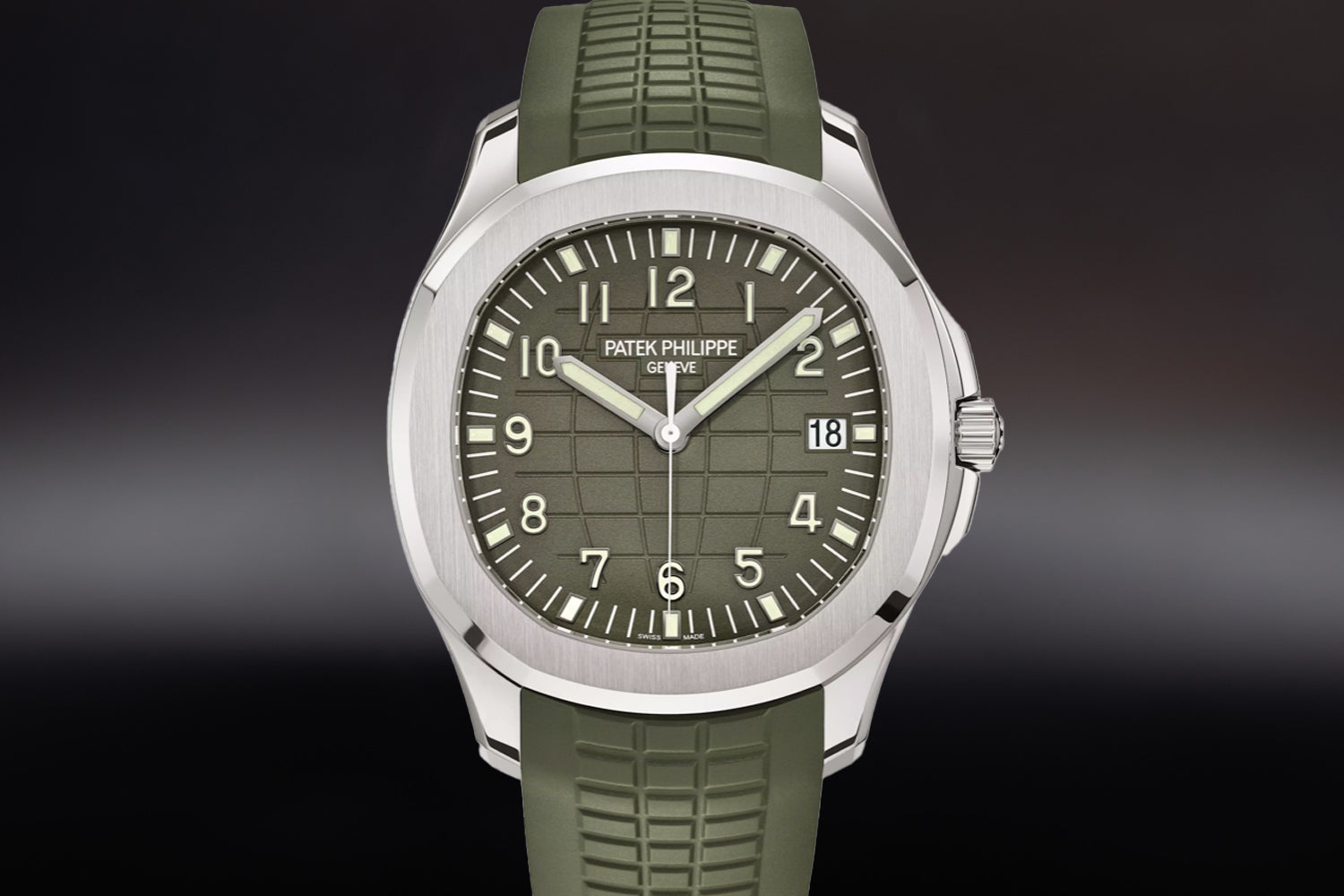 Patek Philippe Aquanaut White Gold Khaki Green Dial 5168G-010