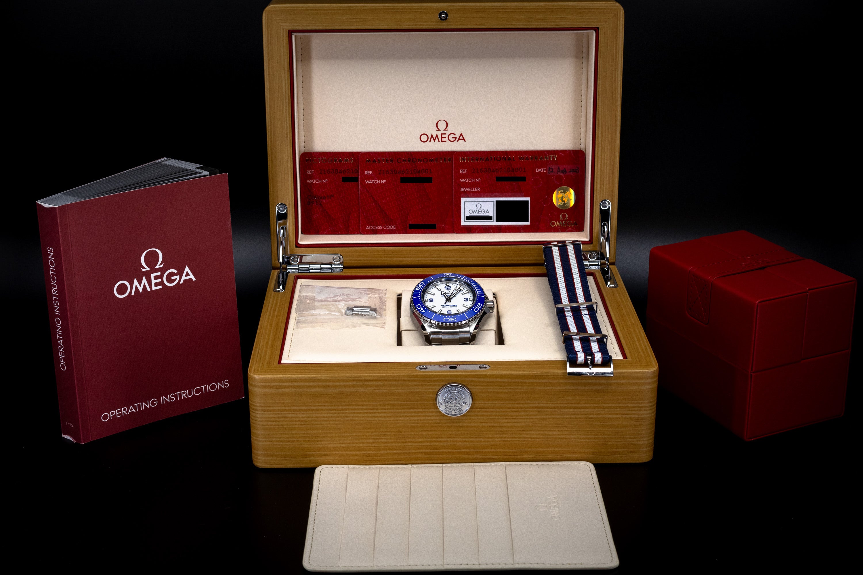 Omega Seamaster Planet Ocean Ultra Deep 6000M 215.30.46.21.04.001 box and papers