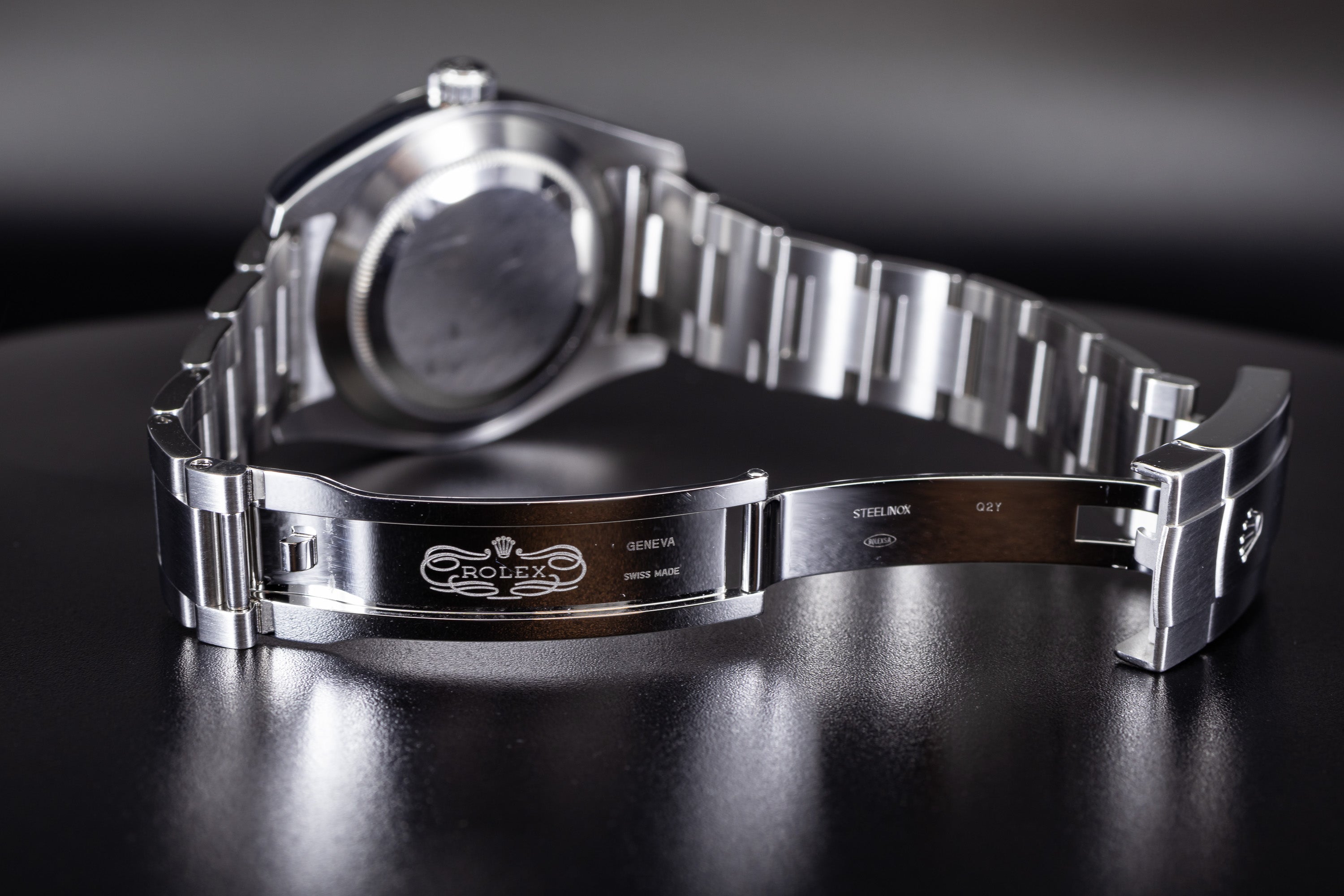 Rolex Air-King opened oysterclasp