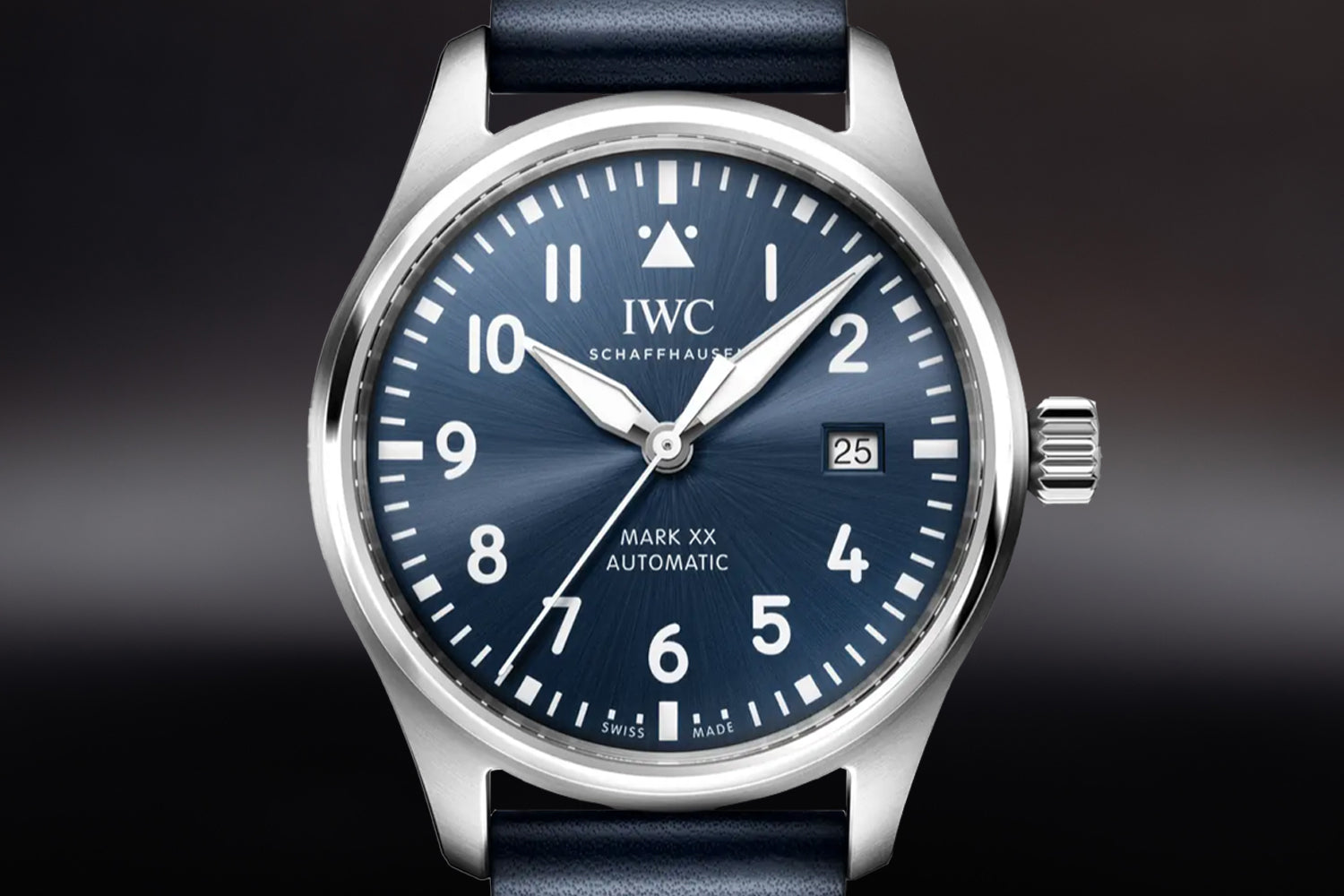 IWC Pilot's Watch Mark XX Blue sunburst Dial with white Arabic numerals IW328203