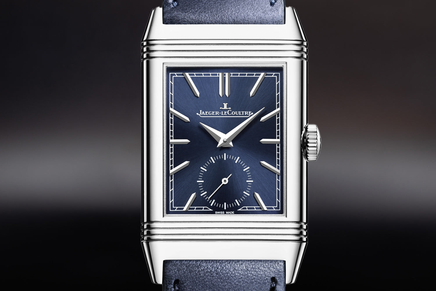 Jaeger-LeCoultre Reverso Tribute Monoface Small Seconds Q397848J with blue dial