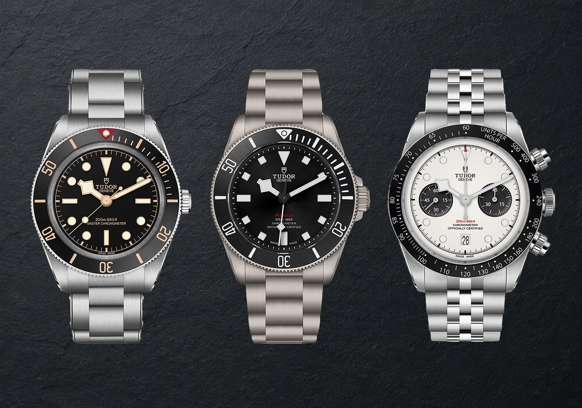 Popular Tudor watches including Black Bay 58, Pelagos 39, and Black Bay Chrono
