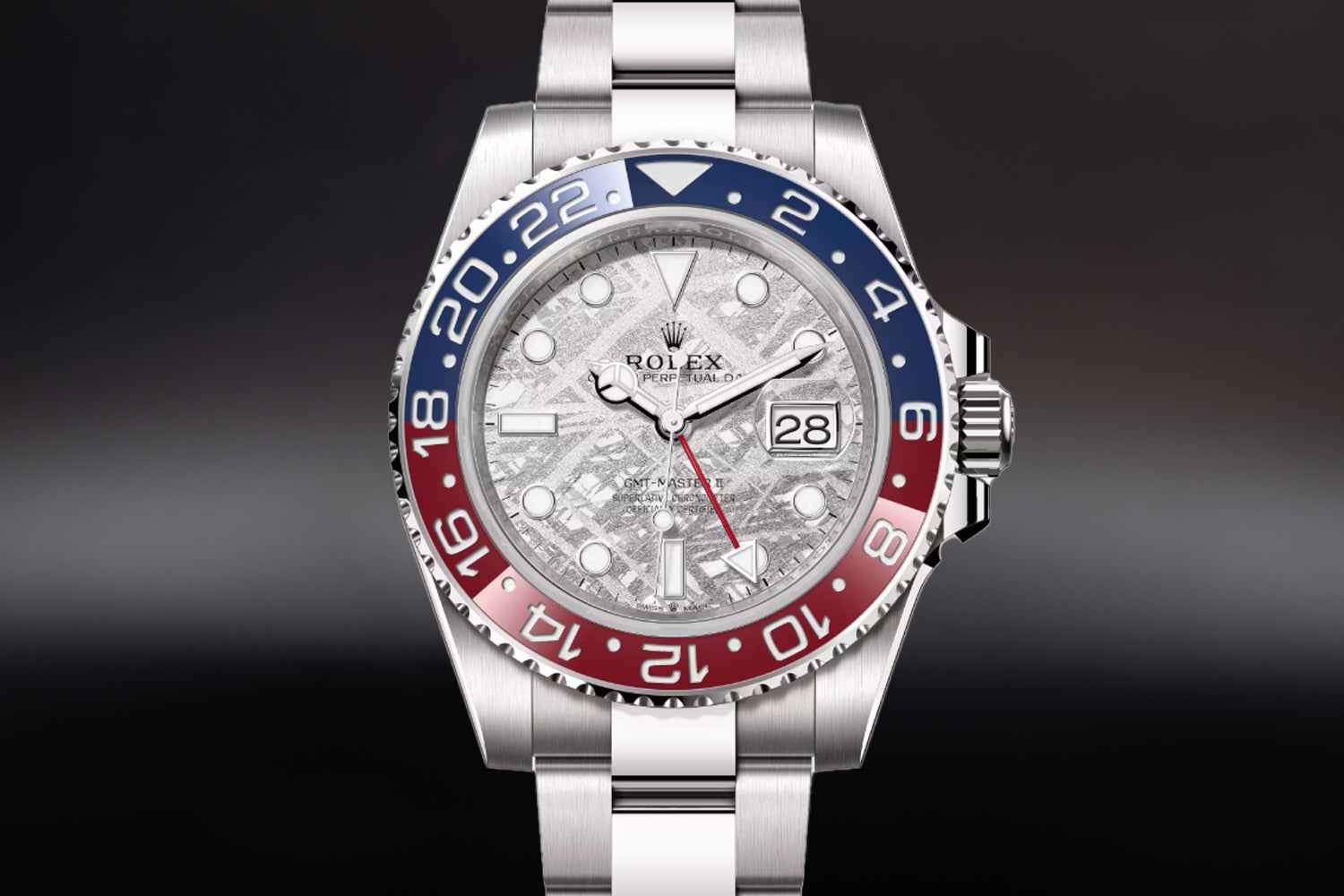 Rolex GMT-Master II White Gold Meteorite Dial "Superman" 126719BLRO