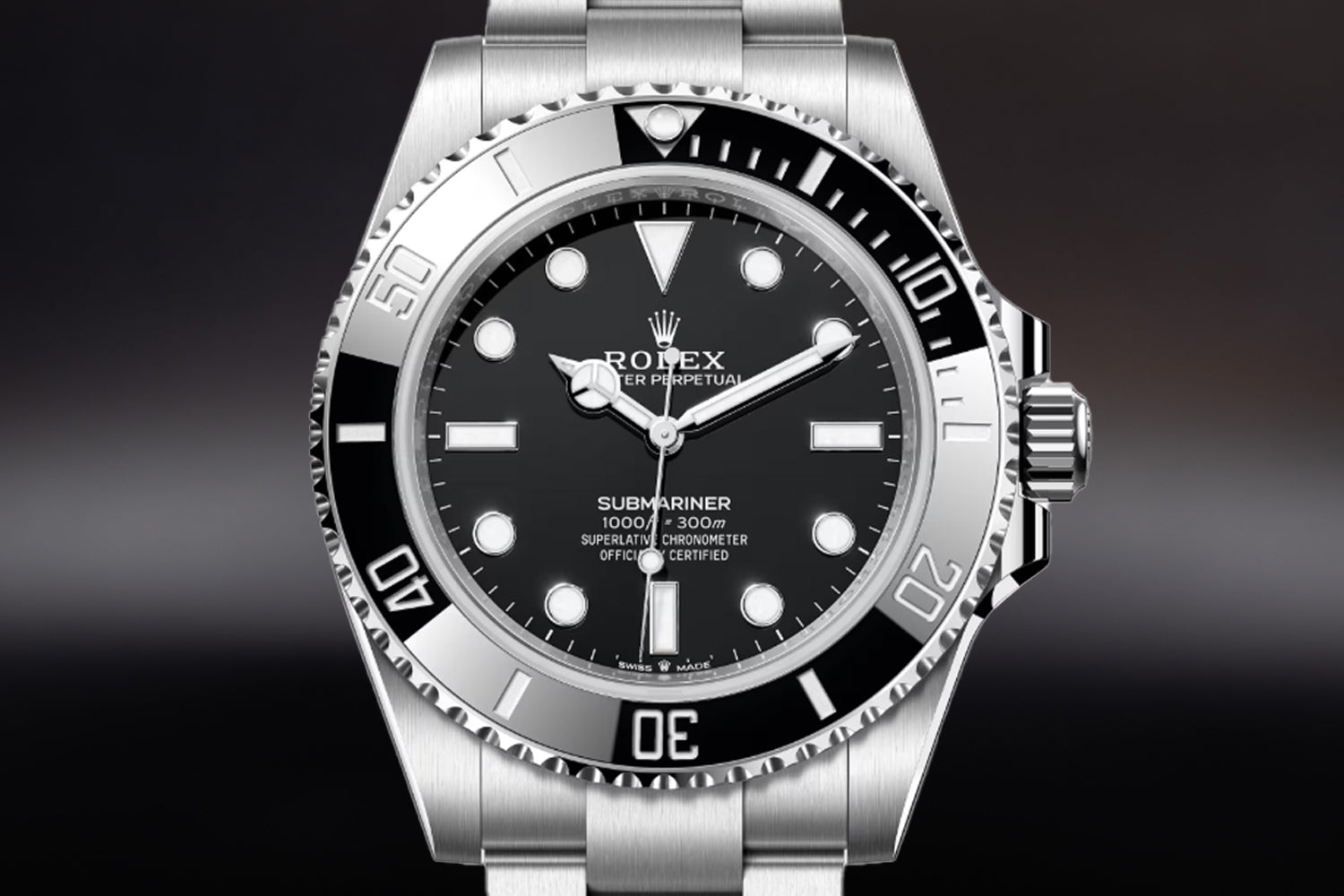 Rolex Submariner stainless steel Black Dial "No Date" 124060