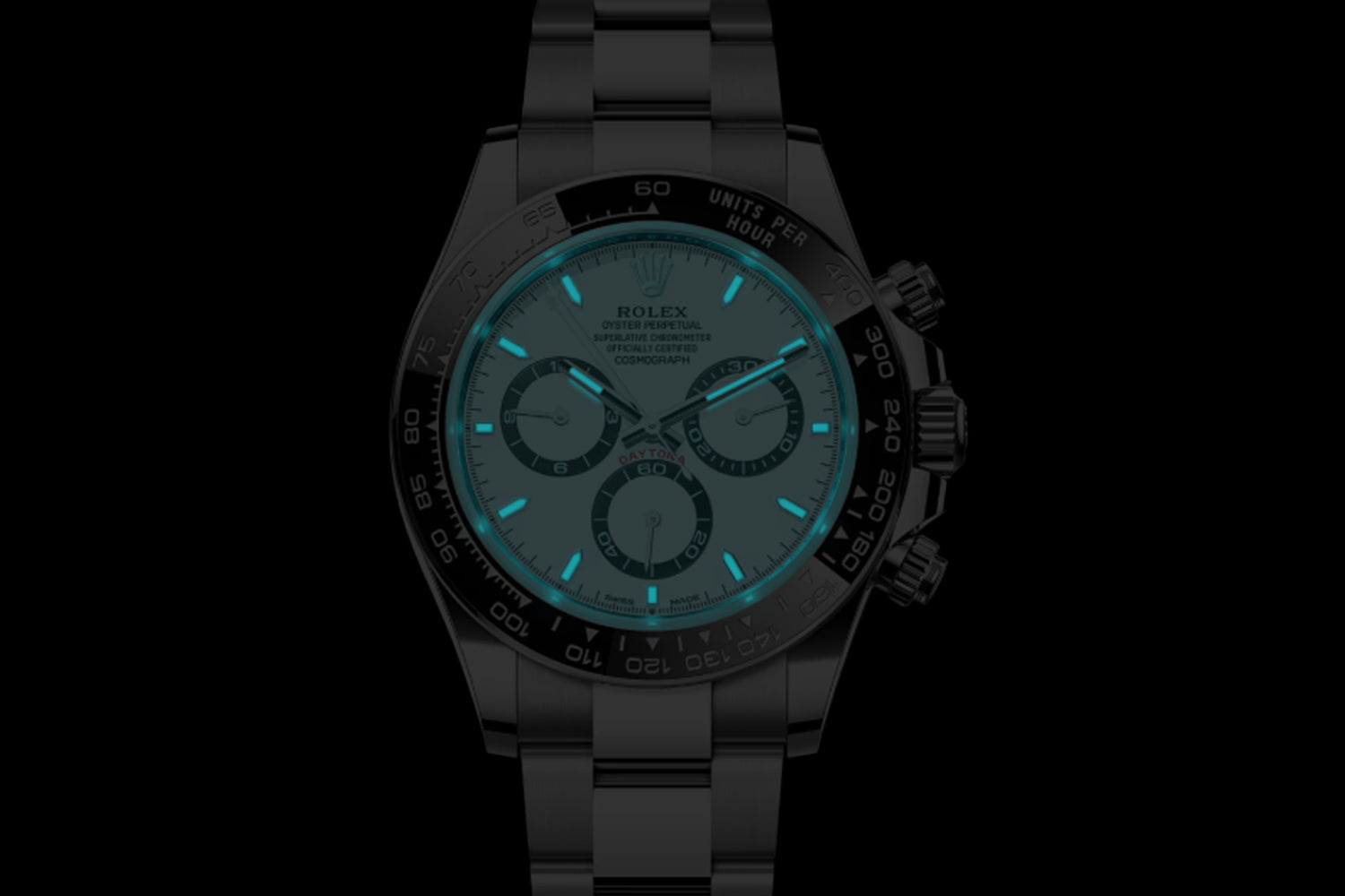 Rolex Cosmograph Daytona stainless steel White Dial black ceramic bezel "Panda" 126500LN lume