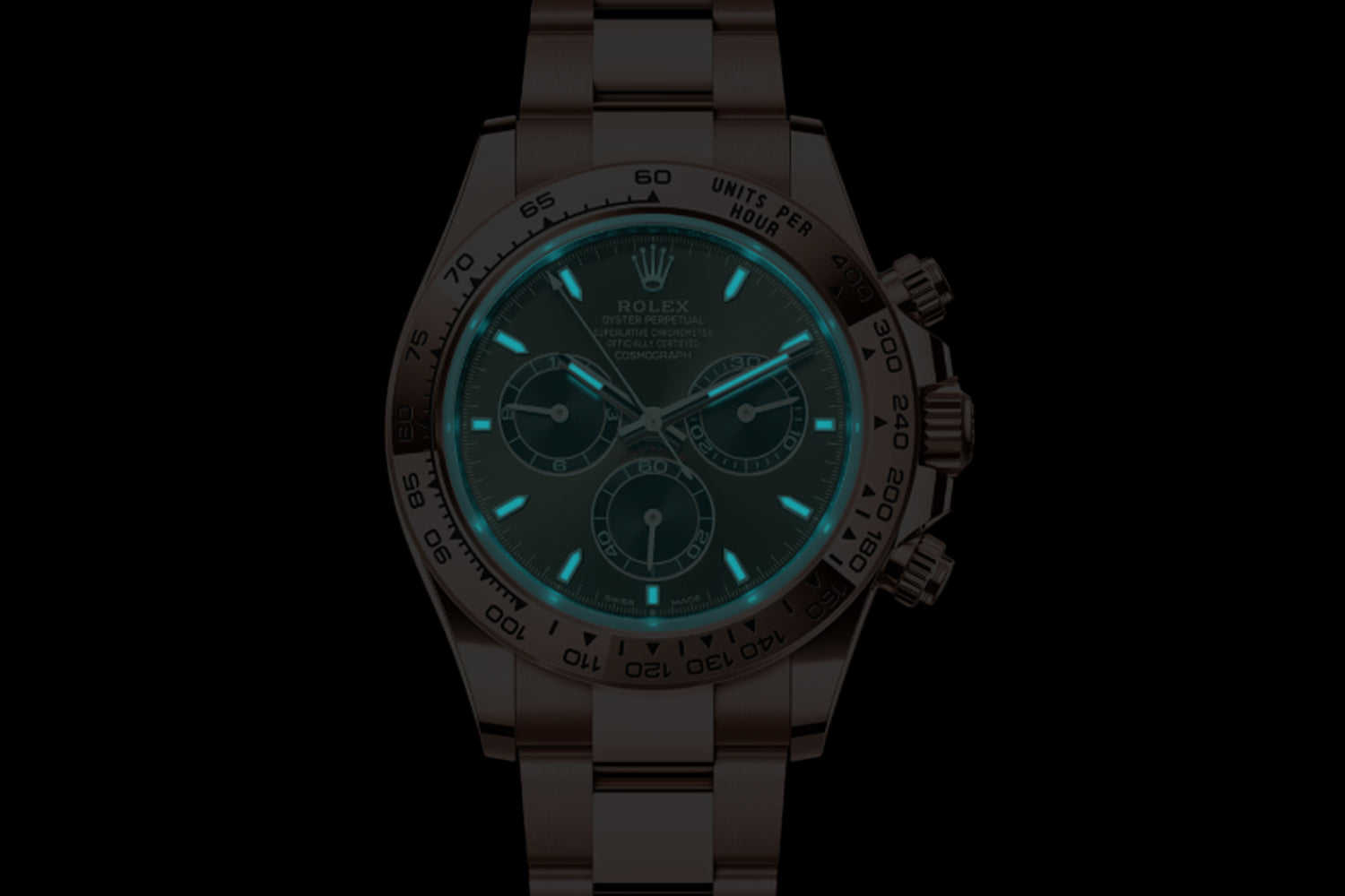 Rolex Cosmograph Daytona 18K Rose Gold Everose Chocolate Dial with gold bezel 126505 lume