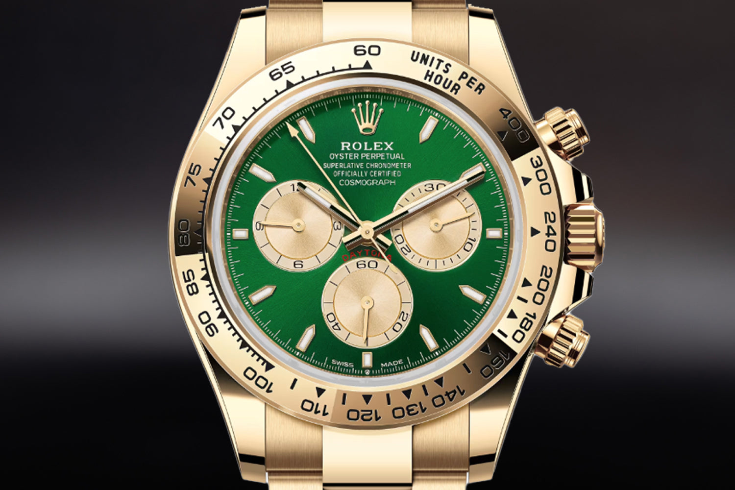 Rolex Cosmograph Daytona 18K Yellow Gold Bright Green and Golden Dial with gold bezel "John Mayer 2.0" 126508