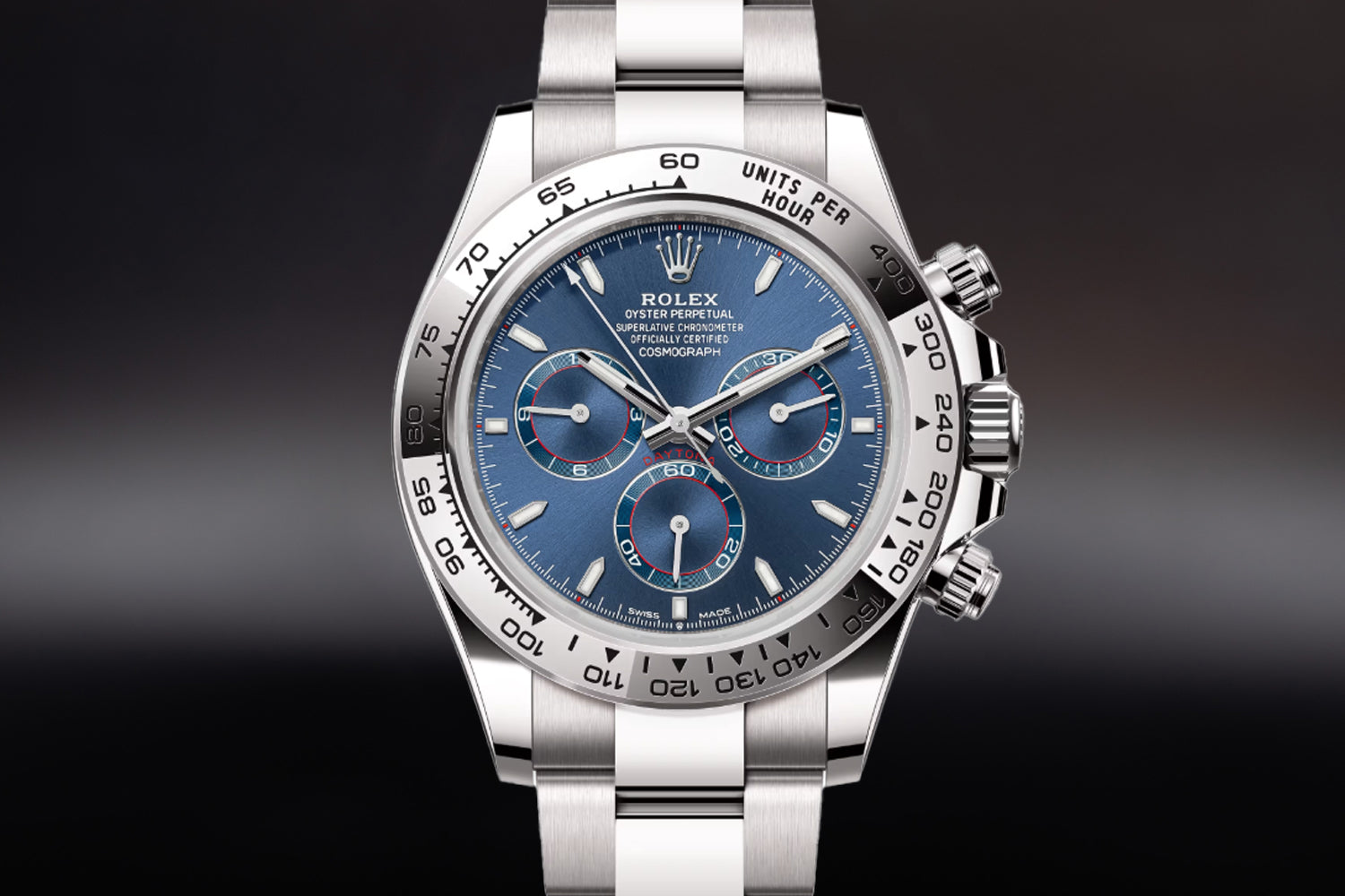 Rolex Cosmograph Daytona White Gold Bright Blue Dial 126509