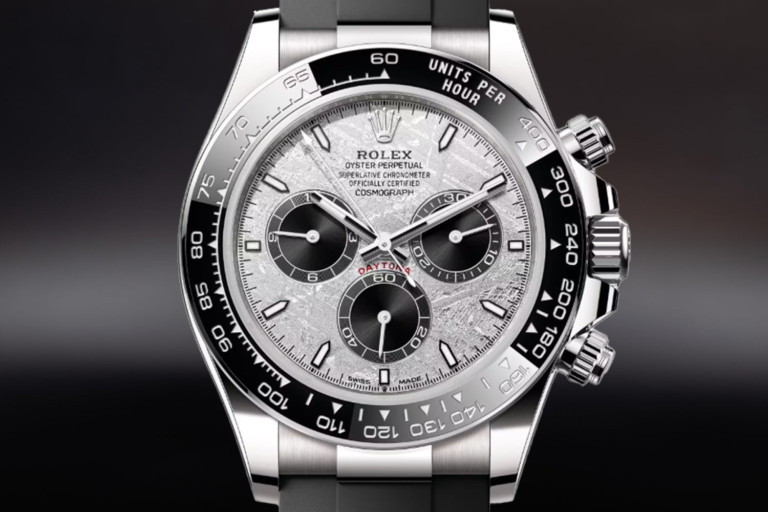 Rolex Cosmograph Daytona 18K White Gold Meteorite Dial with black ceramic bezel 126519LN