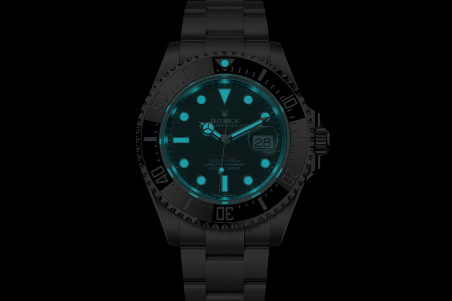Rolex Sea-Dweller Red Letter stainless steel with black ceramic bezel 126600 lume