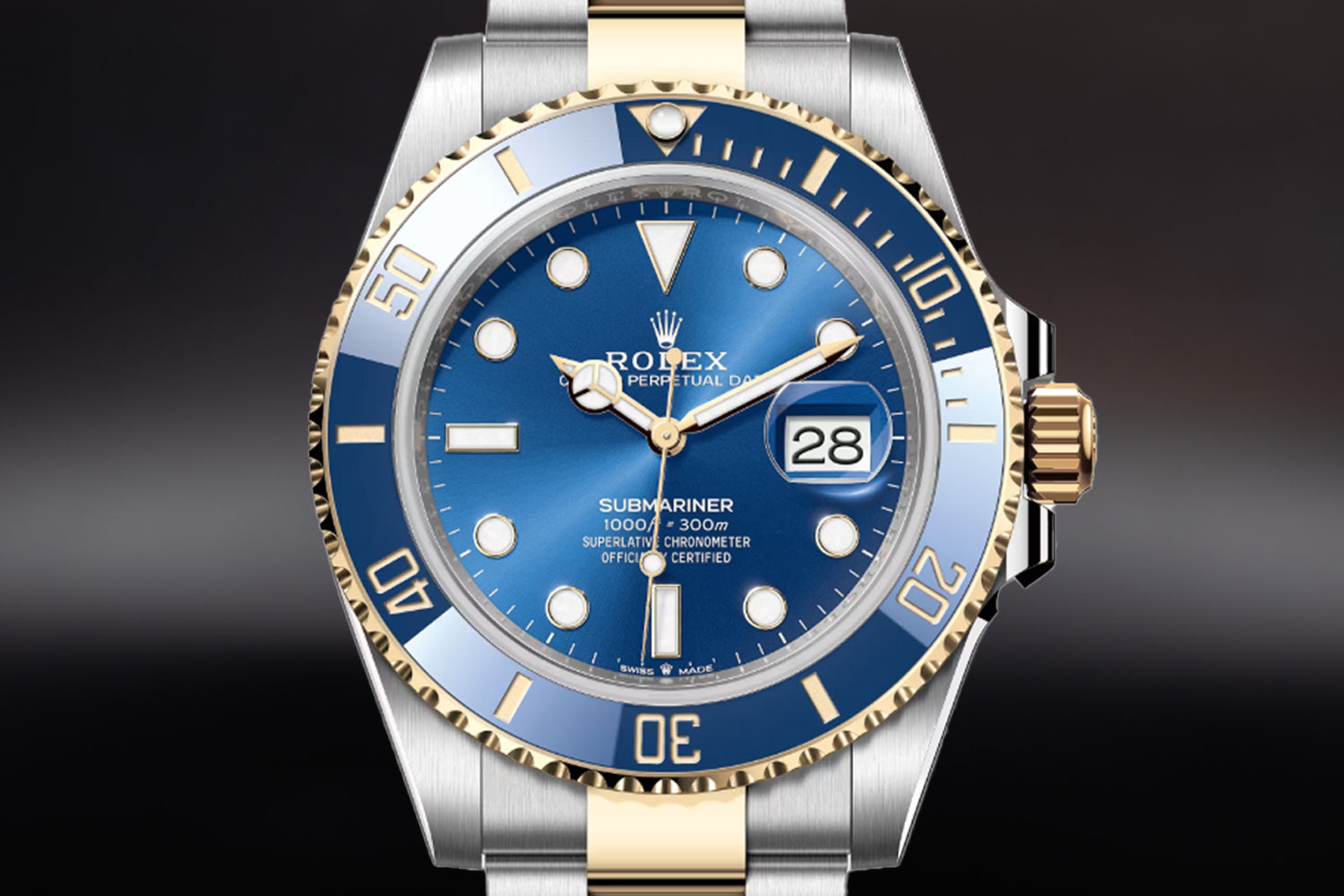 Rolex Submariner Date Two Tone stainless steel and Yellow Gold Rolesor Blue Dial blue bezel "Bluesy" 126613LB