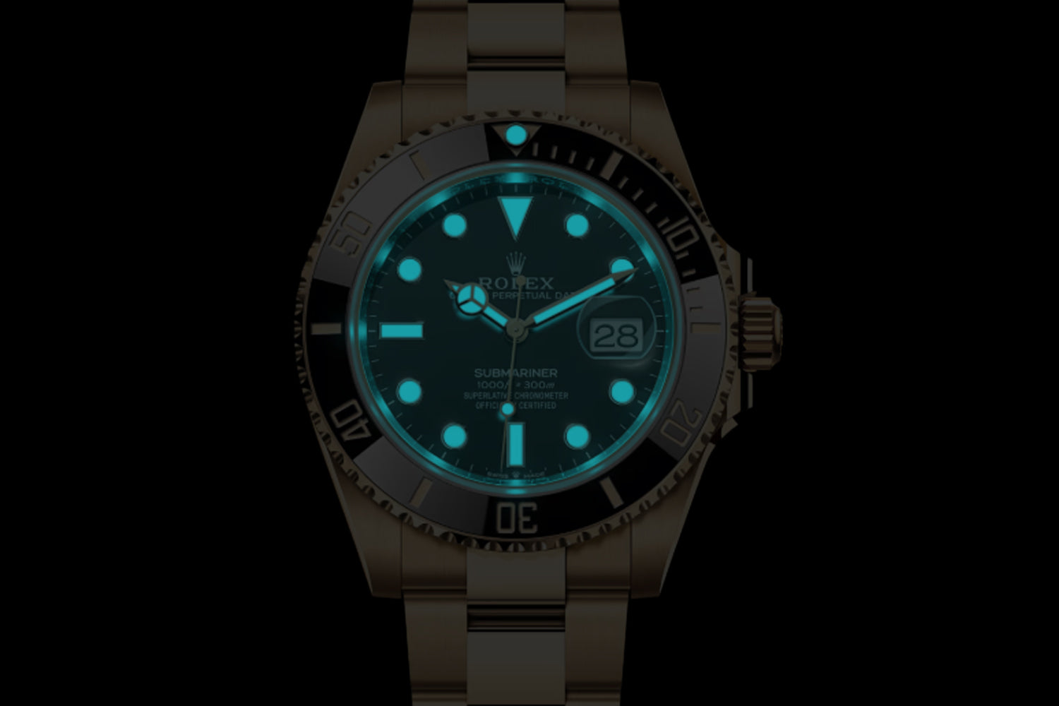 Rolex Submariner Date 18K Yellow Gold Black Dial black bezel 126618LN lume