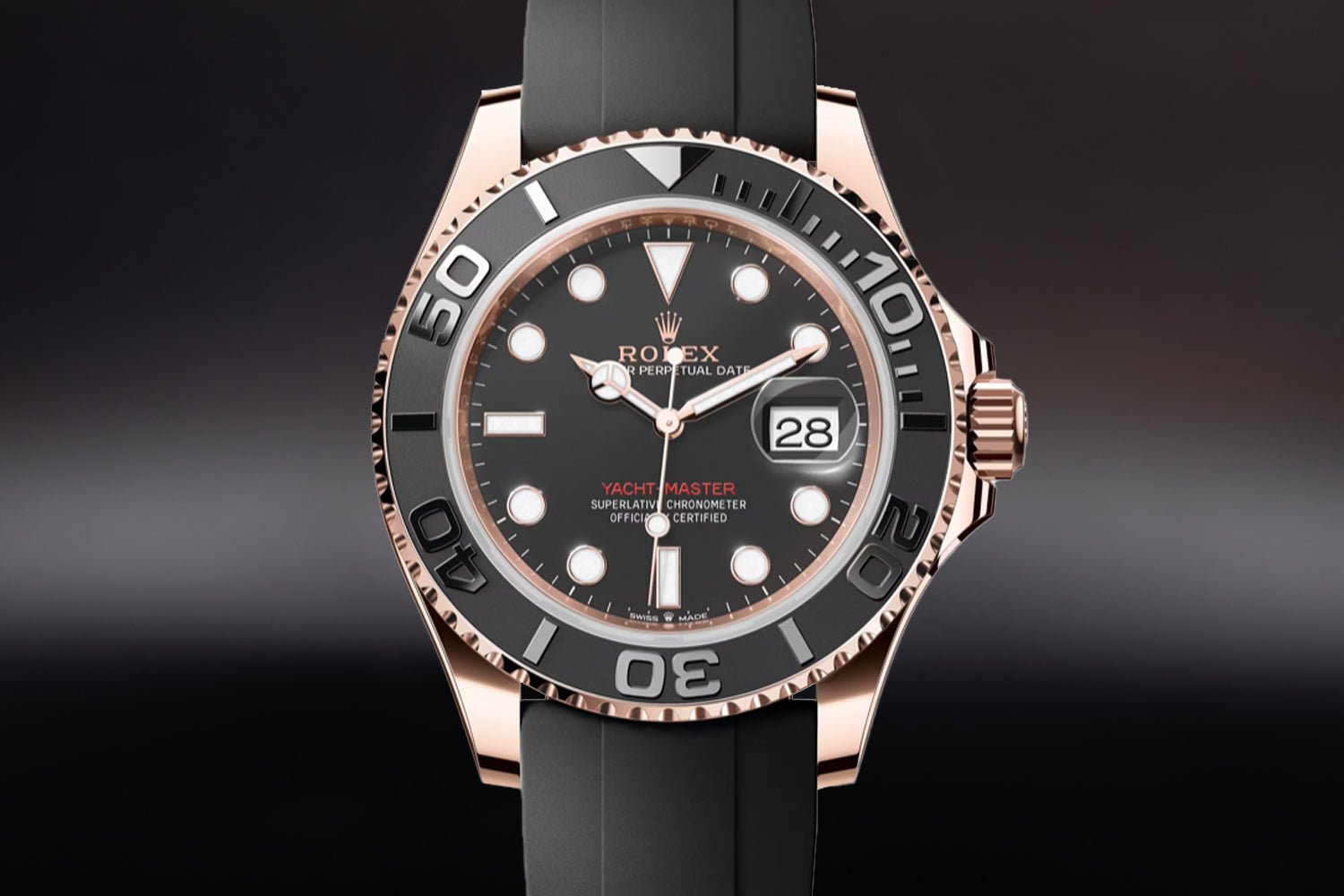 Rolex Yacht-Master 40 Everose Gold Black Dial 126655
