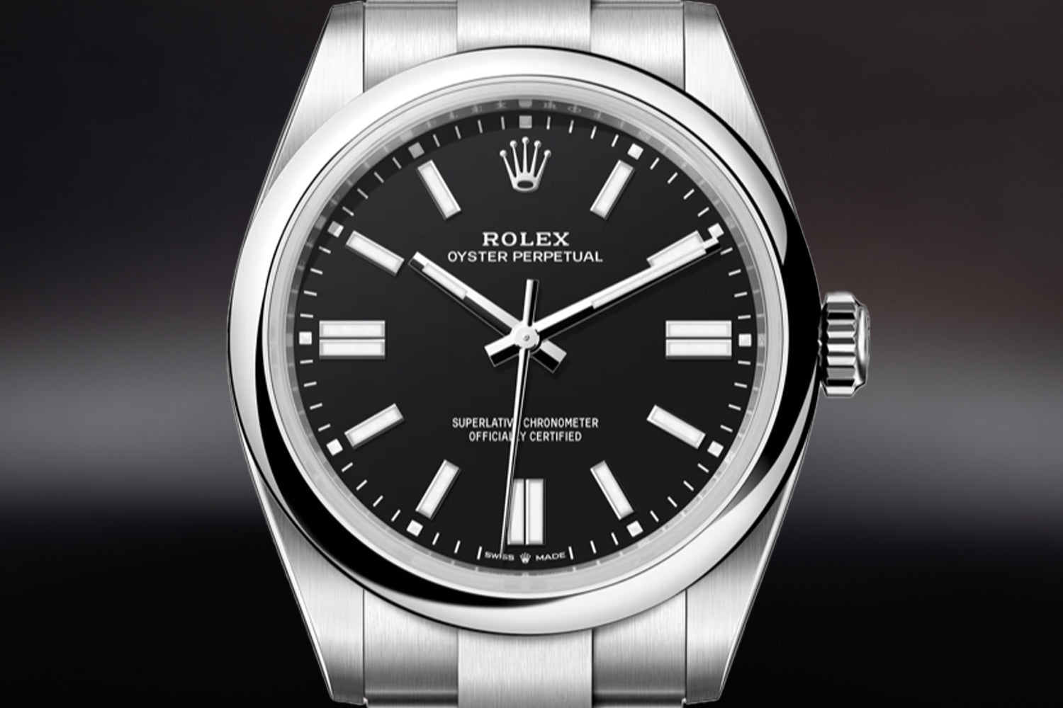 Rolex Oyster Perpetual 41 stainless steel Black Dial smooth bezel 134300