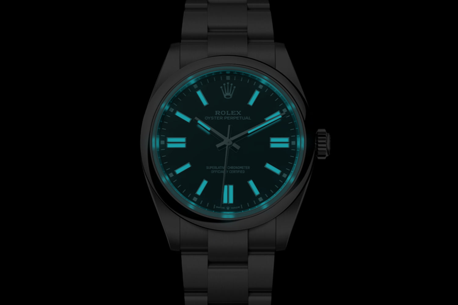 Rolex Oyster Perpetual 41 stainless steel Black Dial smooth bezel 134300 lume