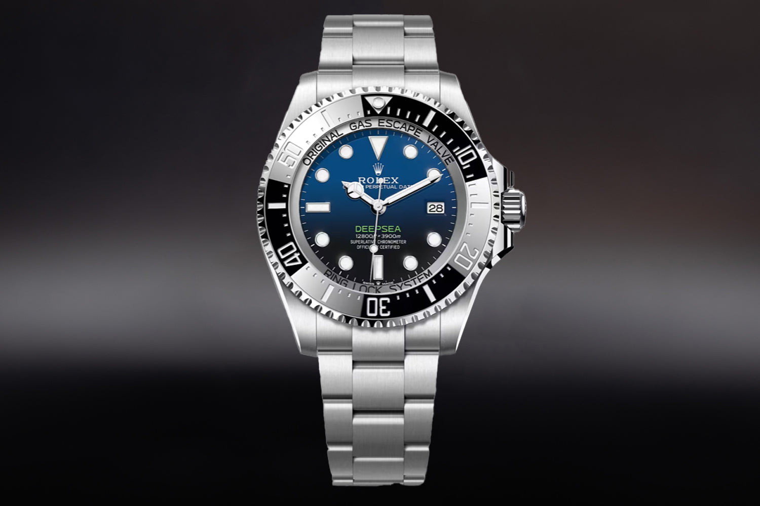 Rolex Sea-Dweller Deepsea “James Cameron” stainless steel with black ceramic bezel and D-Blue Dial 136660 on oyster bracelet
