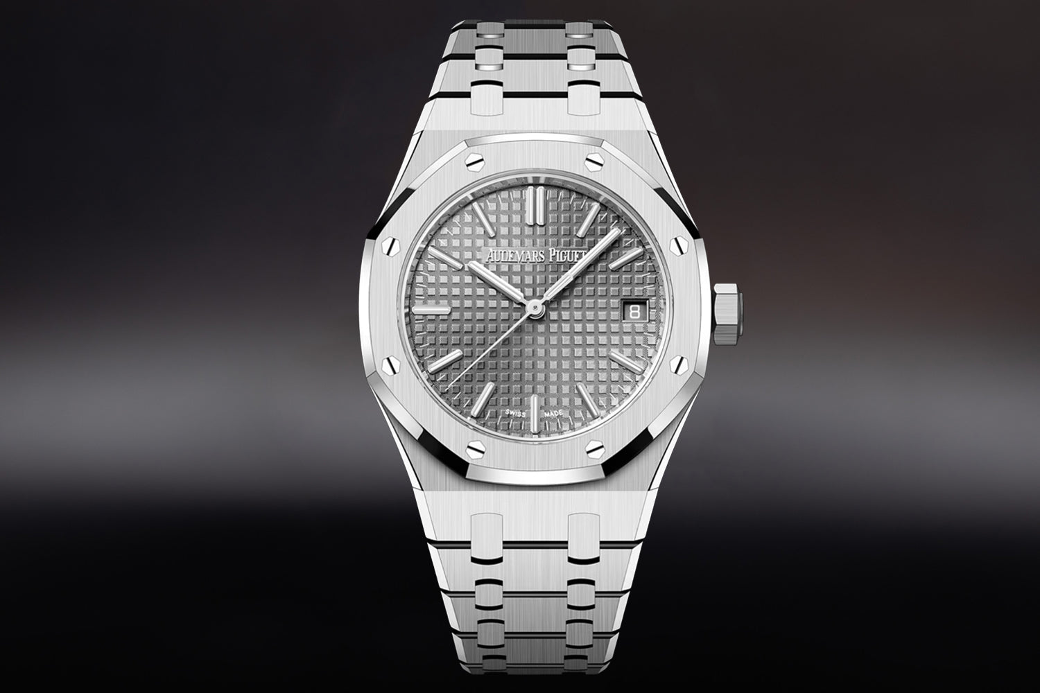 Audemars Piguet Royal Oak 15550ST Grey Dial Selfwinding stainless steel 15550ST.OO.1356ST.07 with integrated bracelet