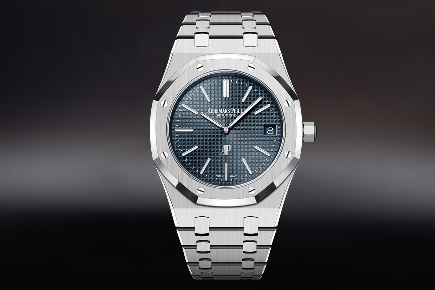 Audemars Piguet Royal Oak "Jumbo" Extra-Thin stainless steel Blue Dial 16202ST.OO.1240ST.02 with integrated bracelet