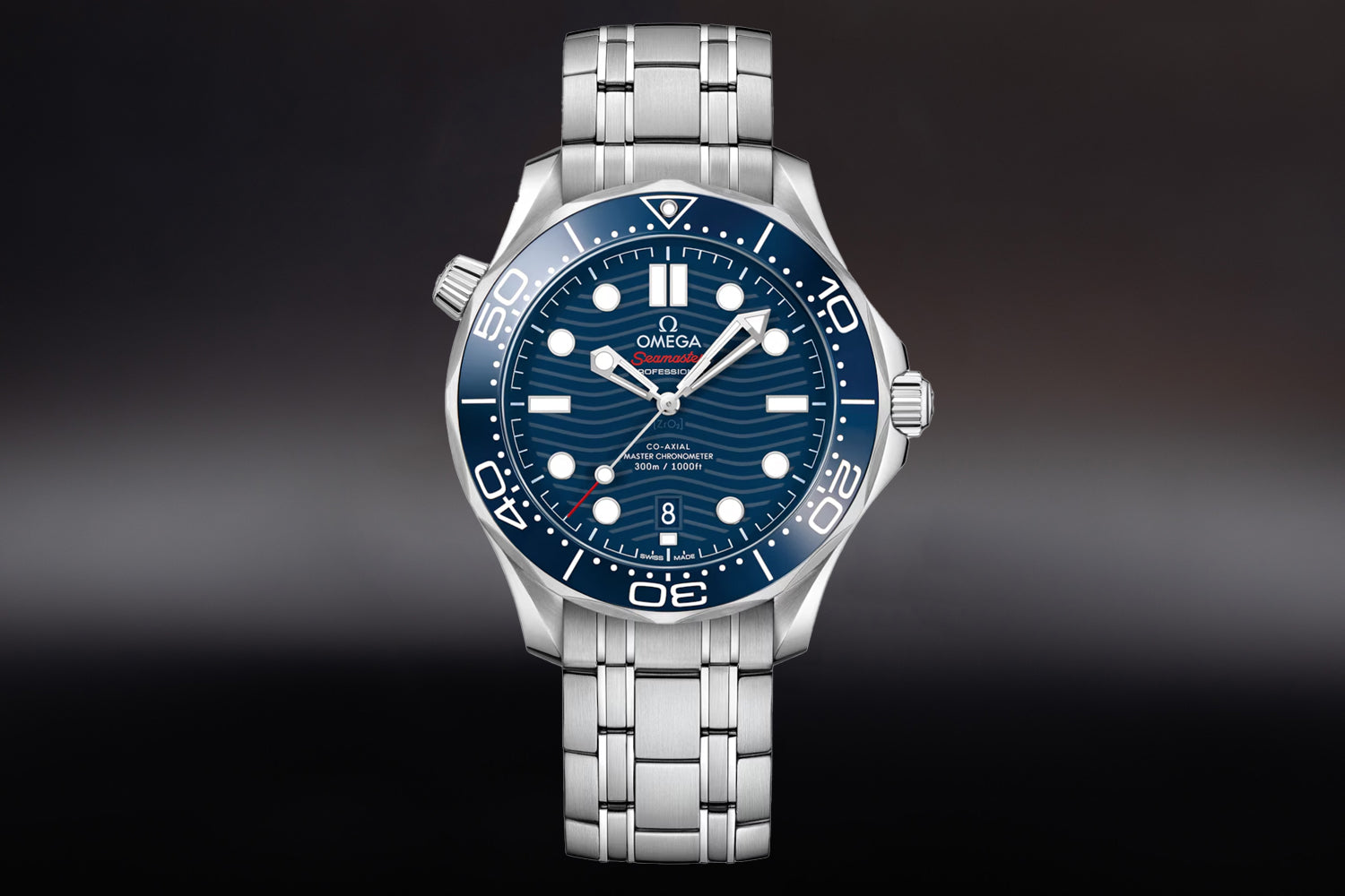 Omega Seamaster Diver 300M Blue Dial 210.30.42.20.03.001 with stainless steel bracelet