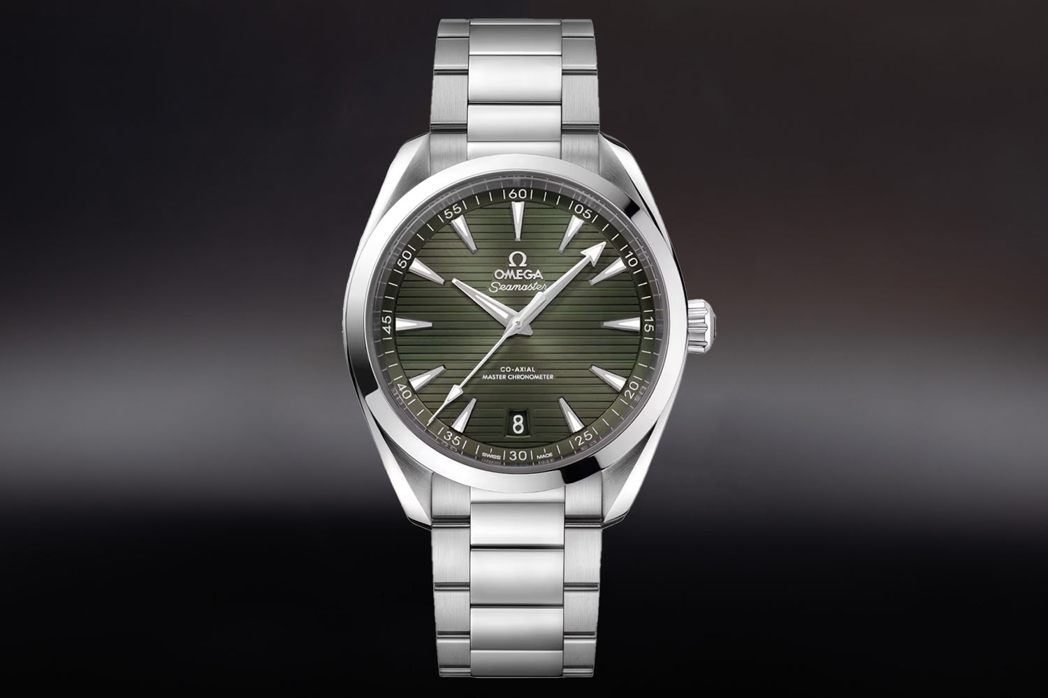 Omega Seamaster Aqua Terra 150M Green Dial 220.10.41.21.10.001 with integrated stainless steel bracelet