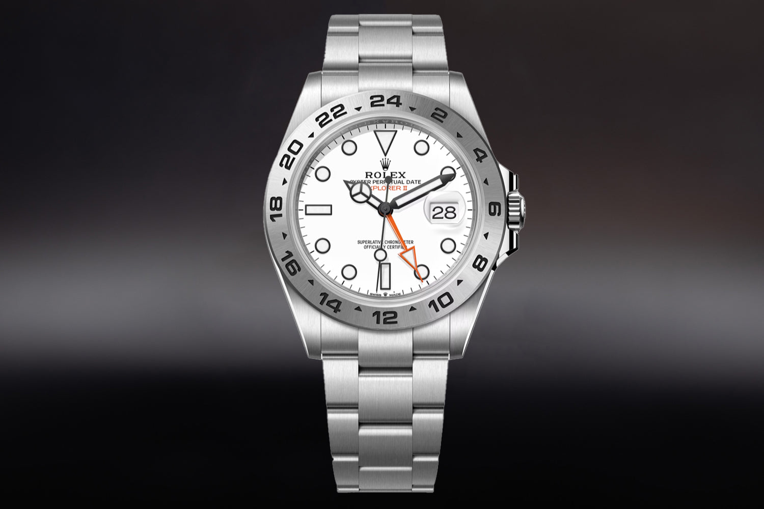 Rolex Explorer II stainless steel White Dial "Polar" 226570 on oyster bracelet