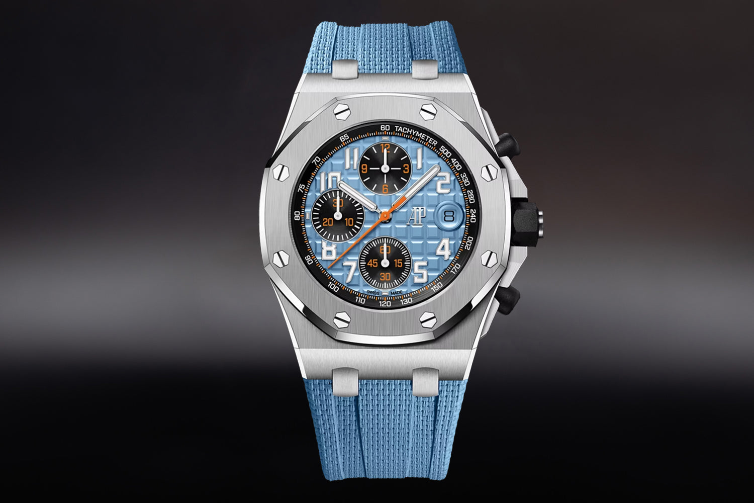 Audemars Piguet Royal Oak Offshore Chronograph stainless steel Blue Dial 26238ST.OO.A340CA.01 with blue strap