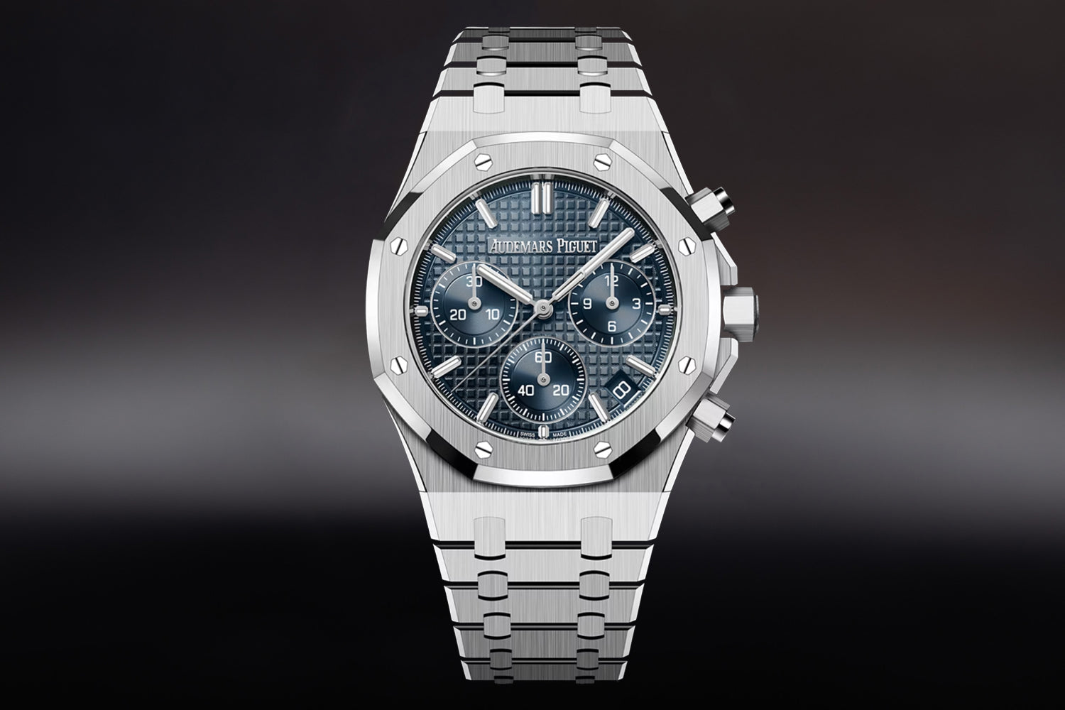Audemars Piguet Royal Oak Chronograph stainless steel Blue Dial 26240ST.OO.1320ST.05 with integrated bracelet
