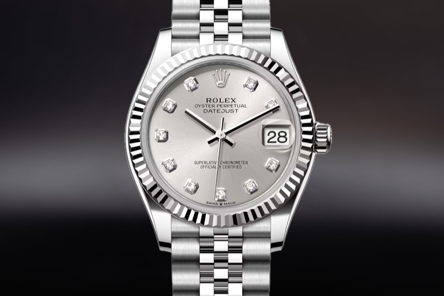 Rolex Datejust 31 Silver Diamond Set Dial 278274