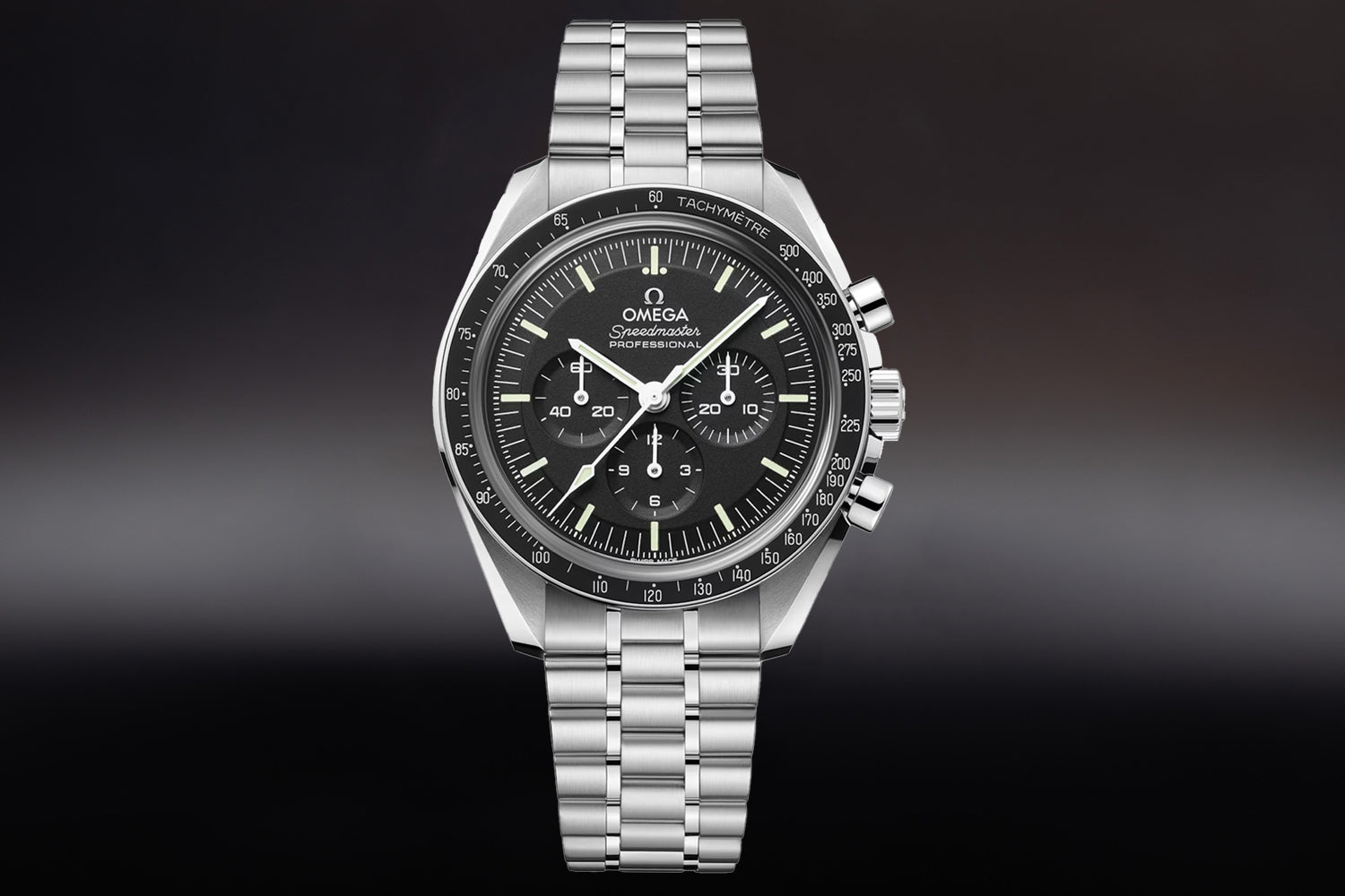 Omega Speedmaster Moonwatch Professional 310.30.42.50.01.002 with stainless steel integrated bracelet