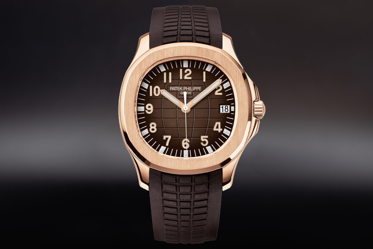 Patek Philippe Aquanaut 18K Rose Gold Brown Dial 5167R-001 with brown rubber strap
