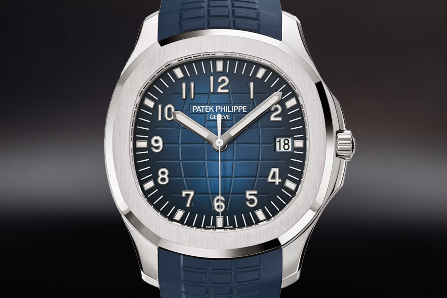 Patek Philippe Aquanaut 18K White Gold Blue Dial 5168G-001