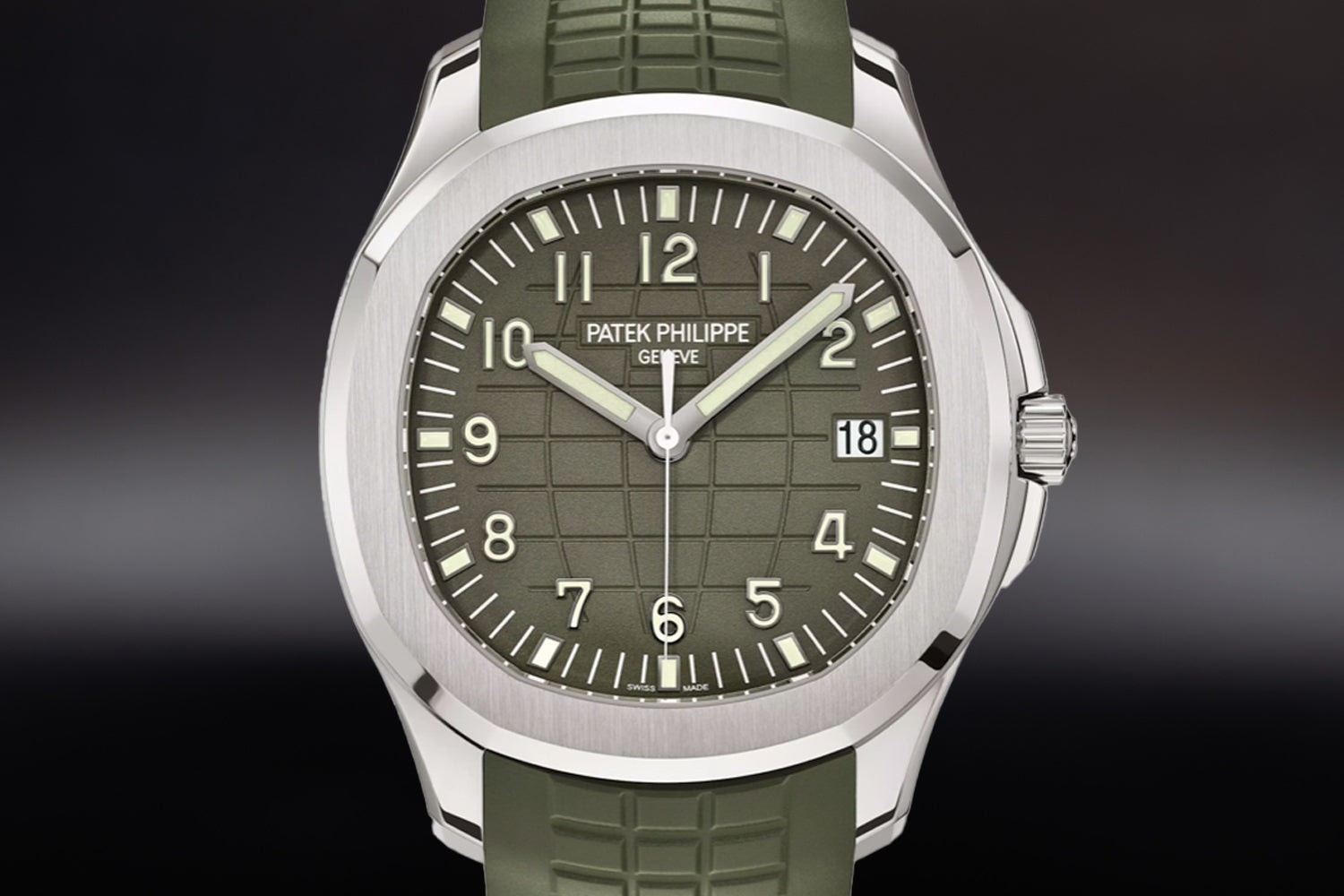 Patek Philippe Aquanaut 18K White Gold Khaki Green Dial 5168G-010