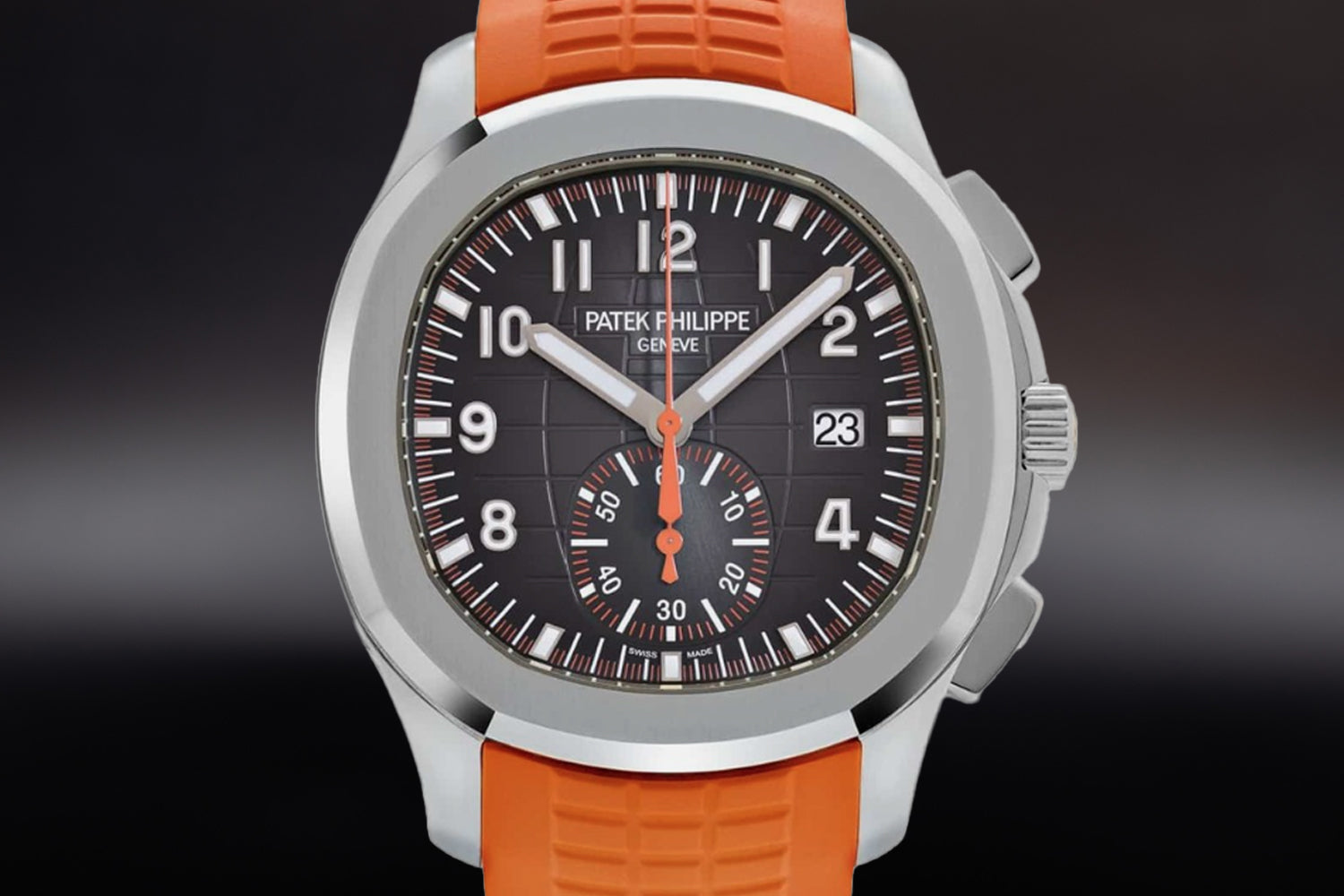 Patek Philippe Aquanaut Chronograph stainless steel black dial orange accents 5968A-001