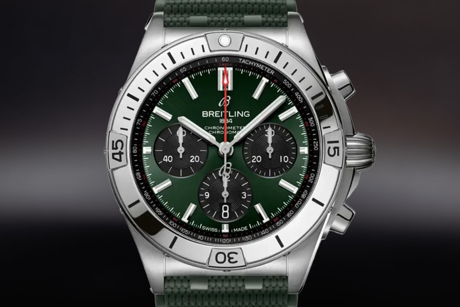 Breitling Chronomat 42 B01 stainless steel Green Dial AB0134101L2S1