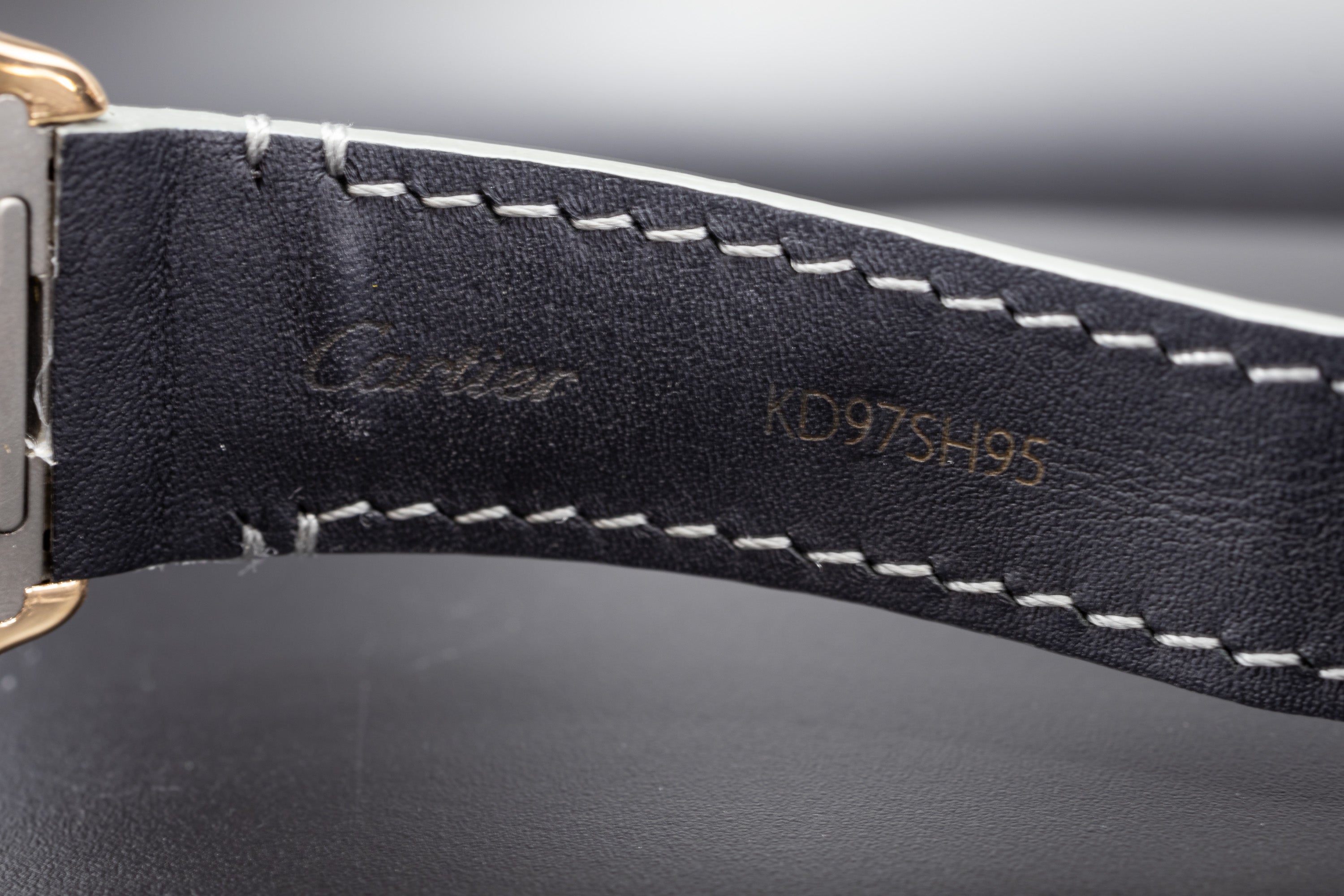 Cartier Santos de Cartier black alligator leather strap