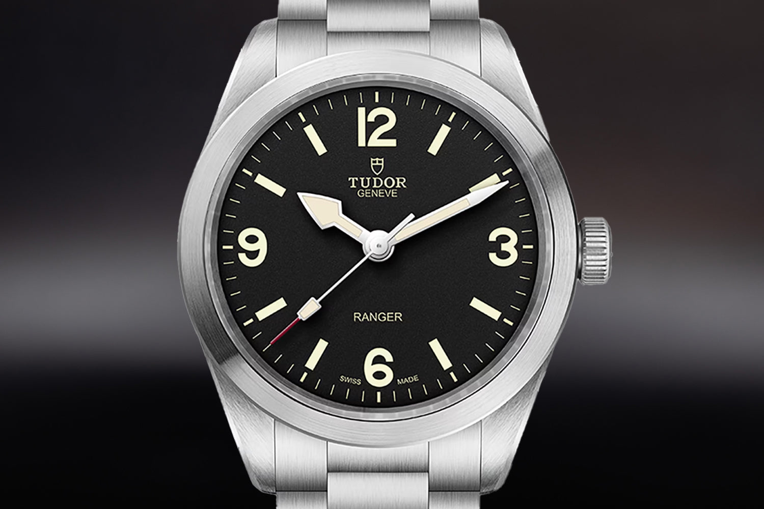 Tudor Ranger 39mm Black Dial M79950-0001 in stainless steel