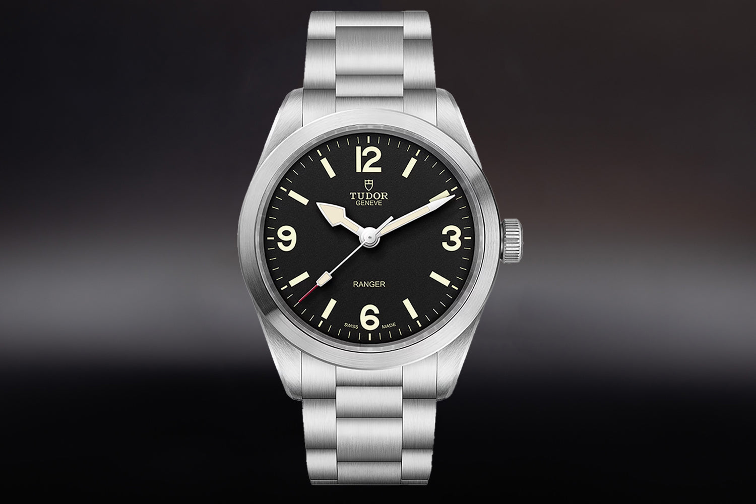 Tudor Ranger 39mm Black Dial M79950-0001 with stainless steel bracelet
