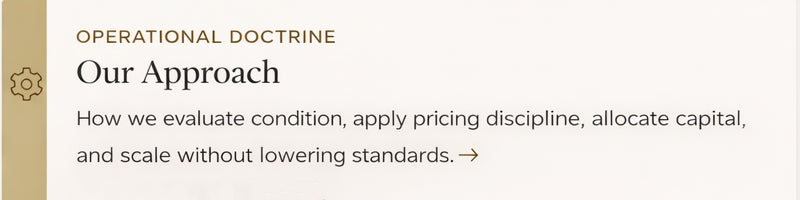 Finest Kind approach to evaluate condition, apply pricing discipline, allocate capital, and scale without lowering standards